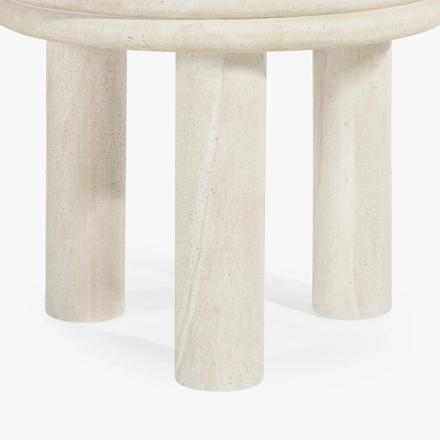 Button Atelier x Co. House Designs Roma Light Travertine End Table Set of 2