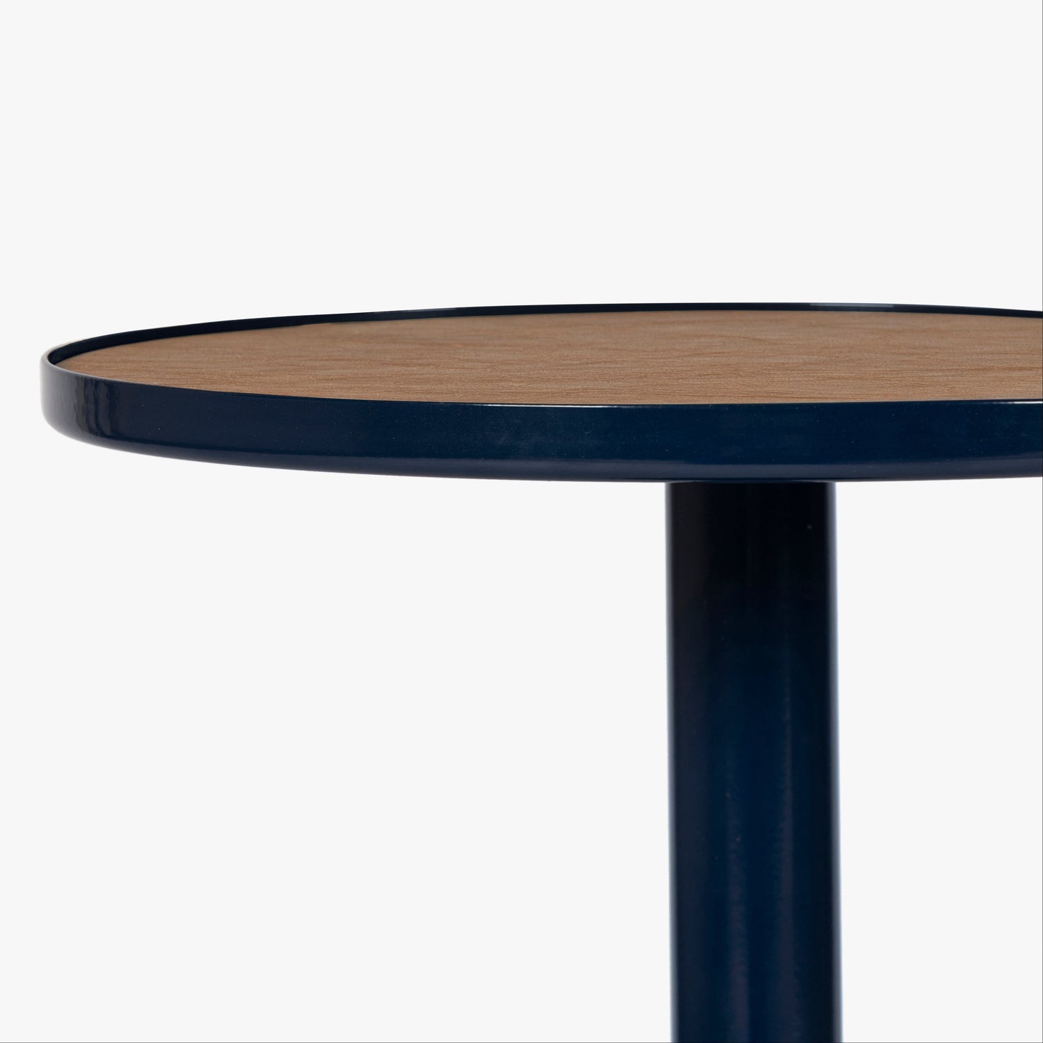 Co. House Designs Calder Leather Oxford Blue Drink Table