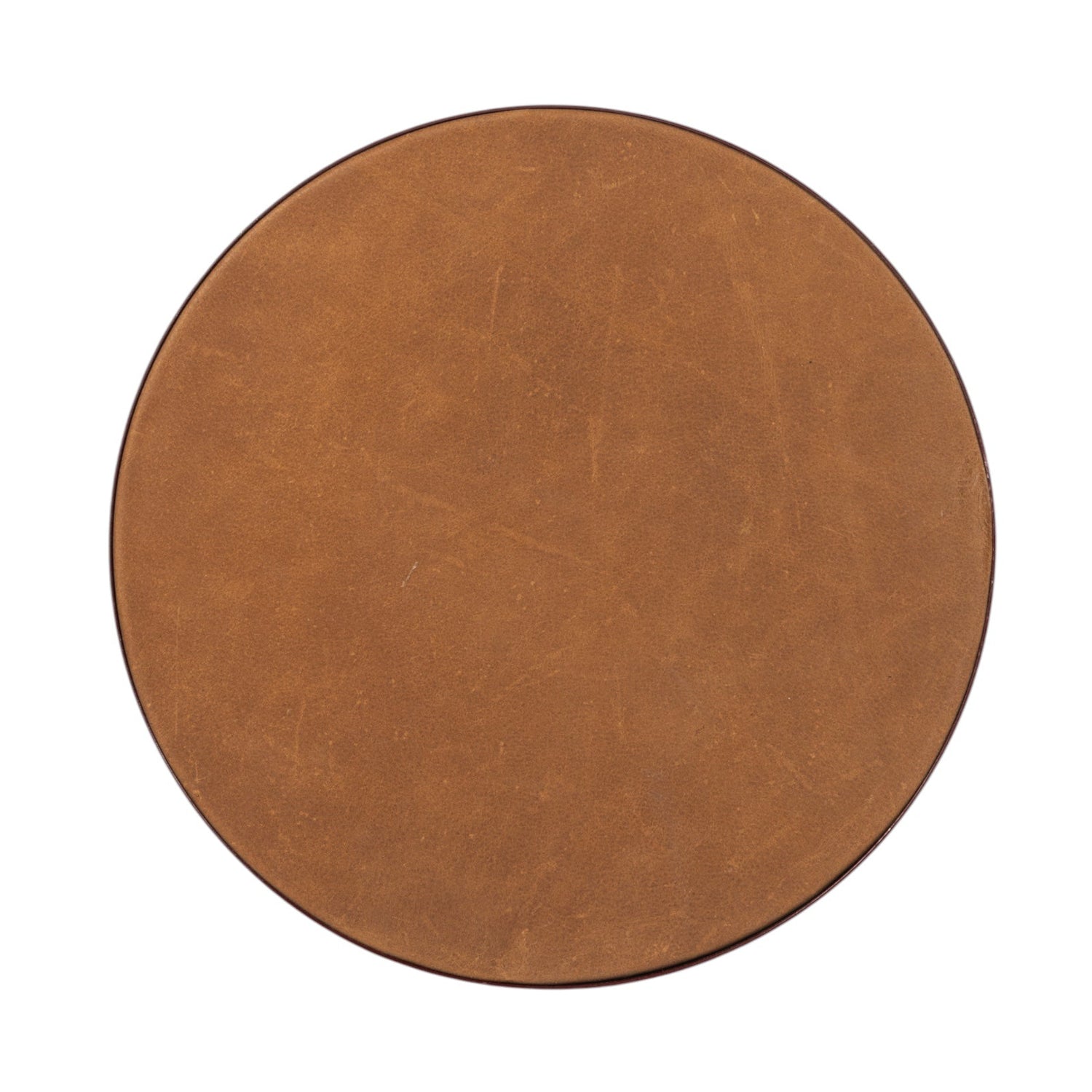 Co. House Designs Calder Leather Ruby Red Drink Table