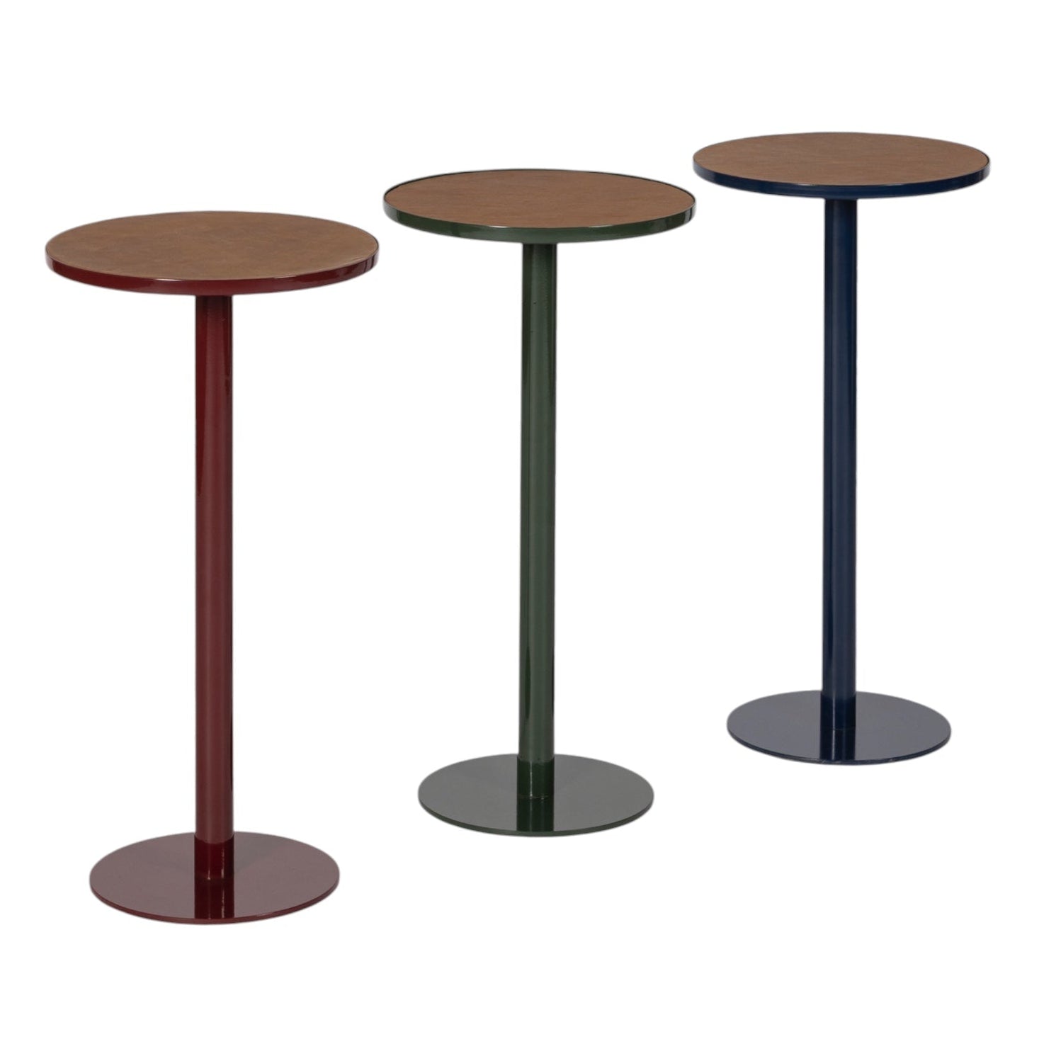 Co. House Designs Calder Leather Olive Green Drink Table