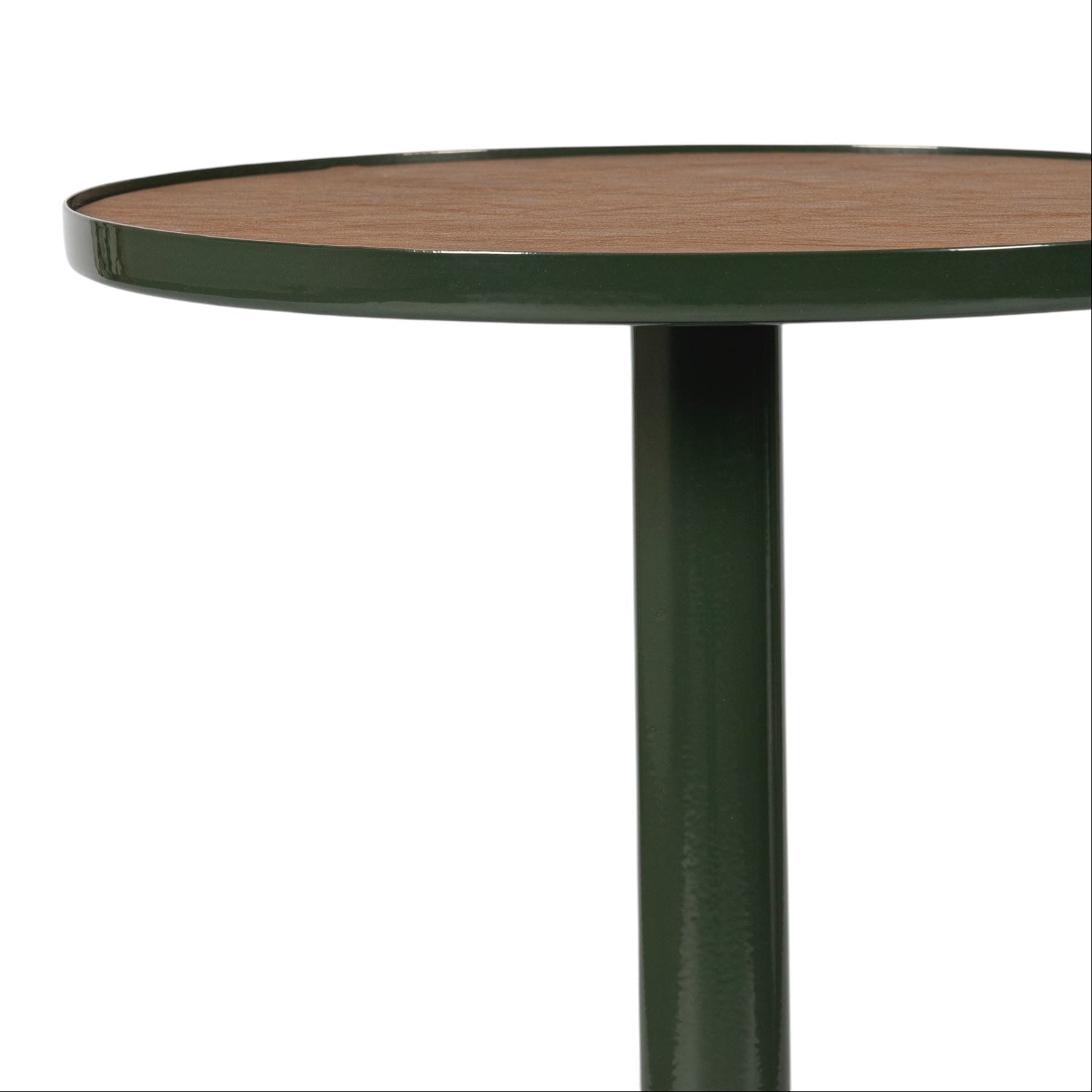 Co. House Designs Calder Leather Olive Green Drink Table