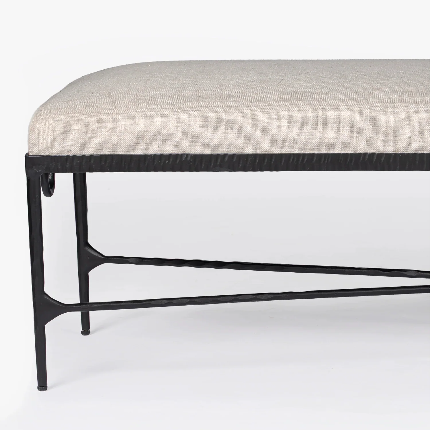 MENO HOME x Co. House Designs Loam Natural Hammered Bench