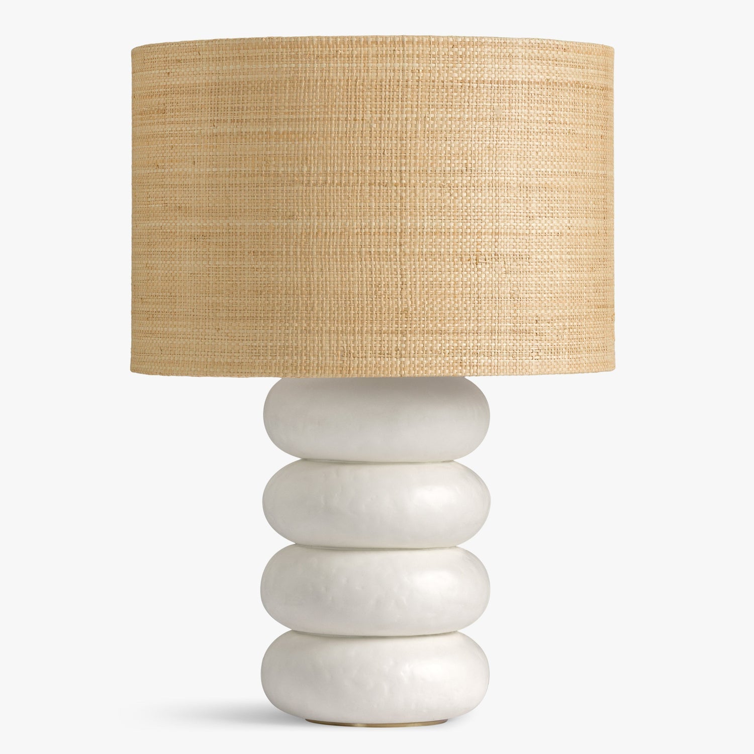Co. House Designs Sandia Plaster White Table Lamp