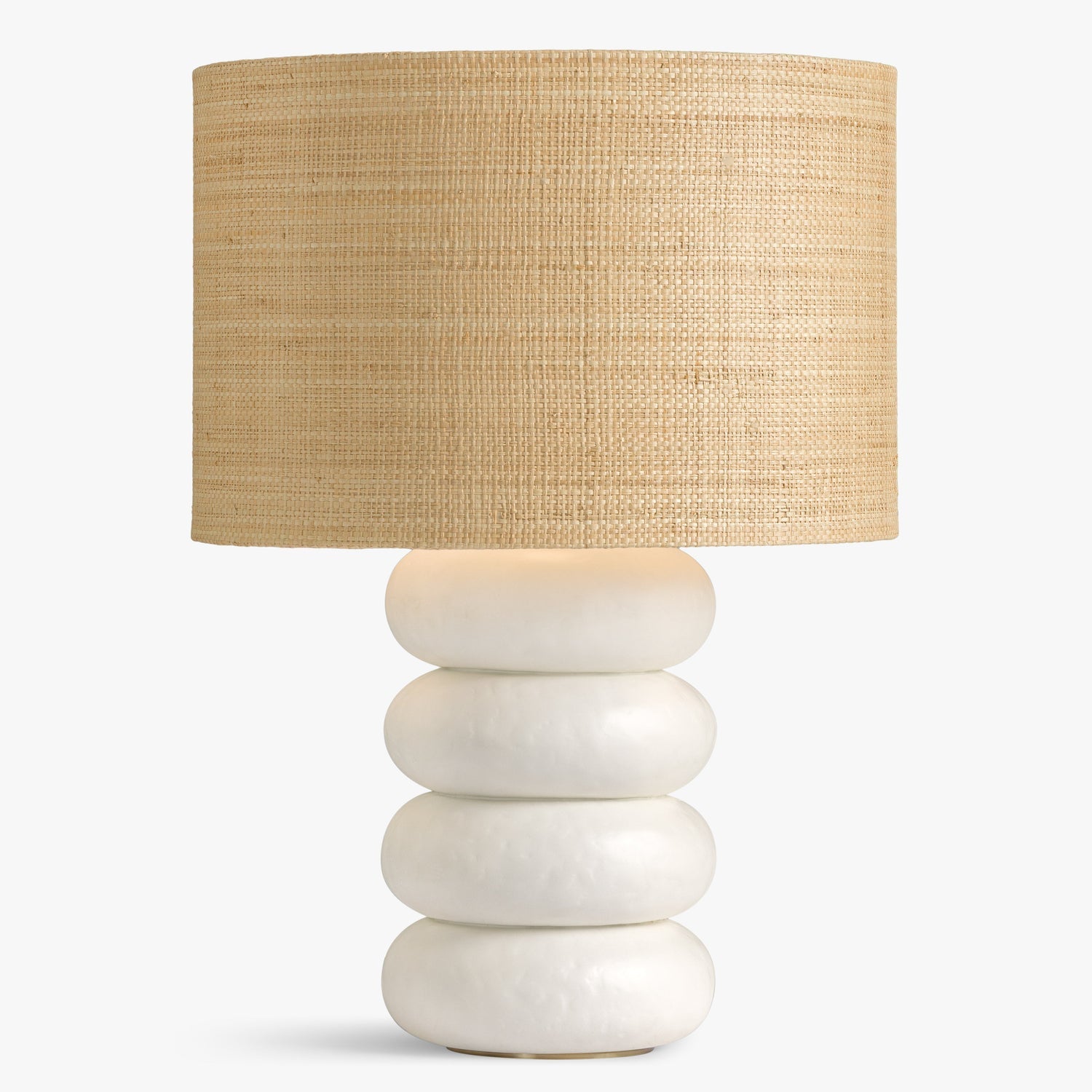 Co. House Designs Sandia Plaster White Table Lamp