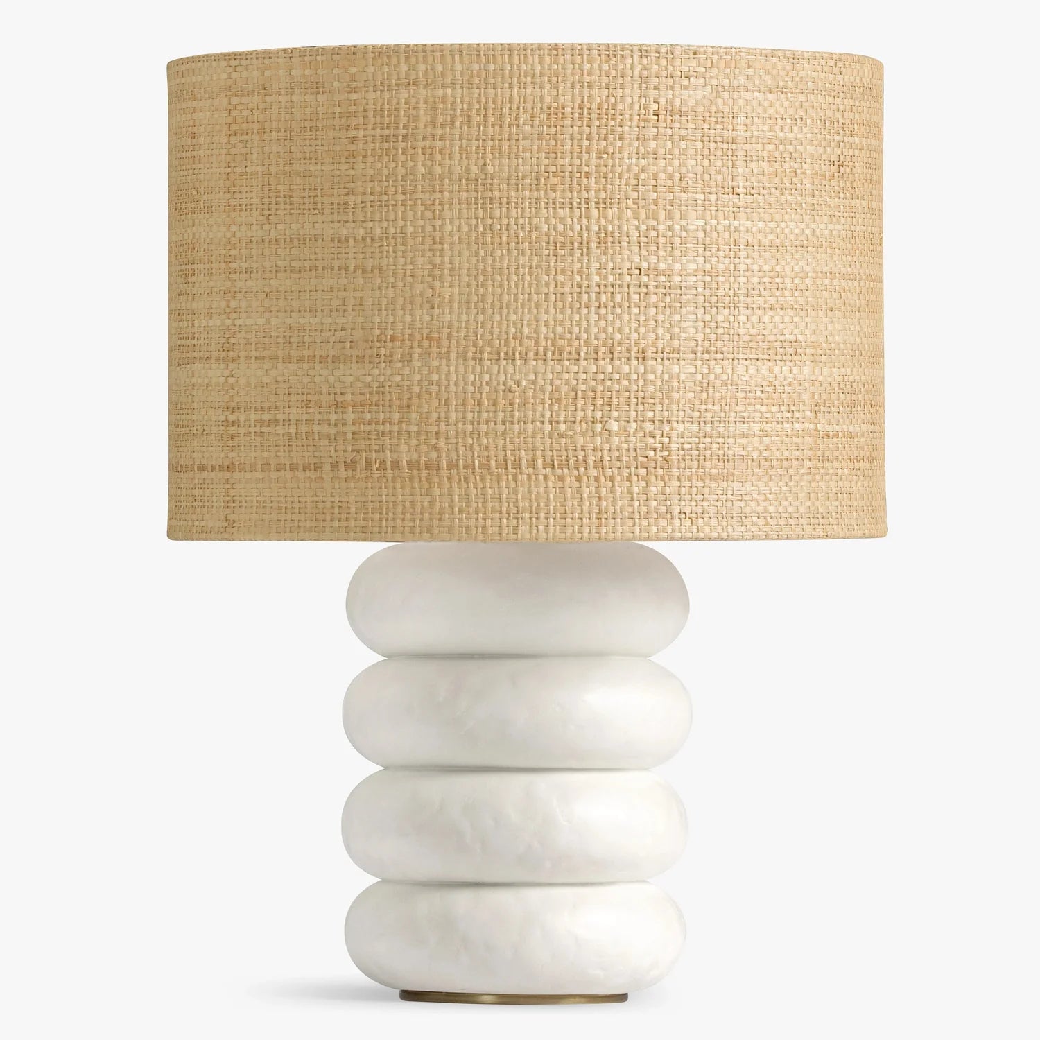 Co. House Designs Sandia Plaster White Table Lamp
