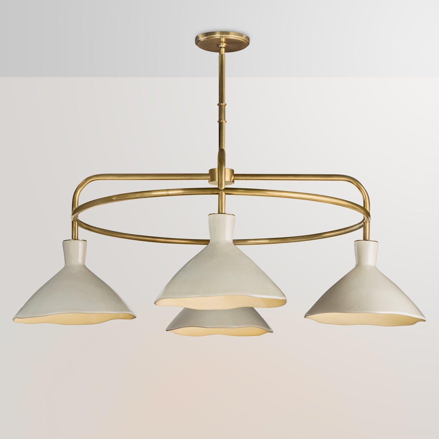 MENO HOME x Co. House Designs Dune Cream 4-Light Chandelier