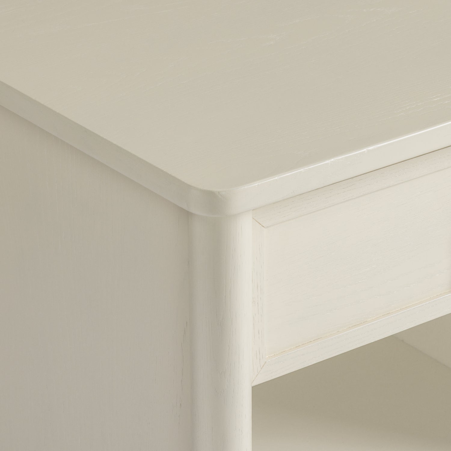 Co. House Designs Onda Cream Oak 1-Drawer Nightstand Set of 2