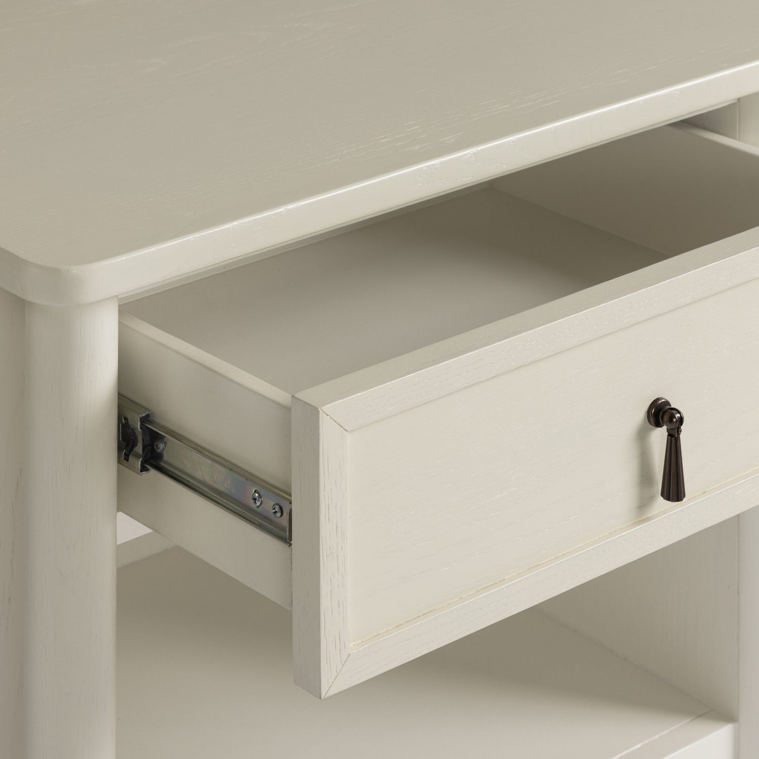 Co. House Designs Onda Cream Oak 1-Drawer Nightstand Set of 2