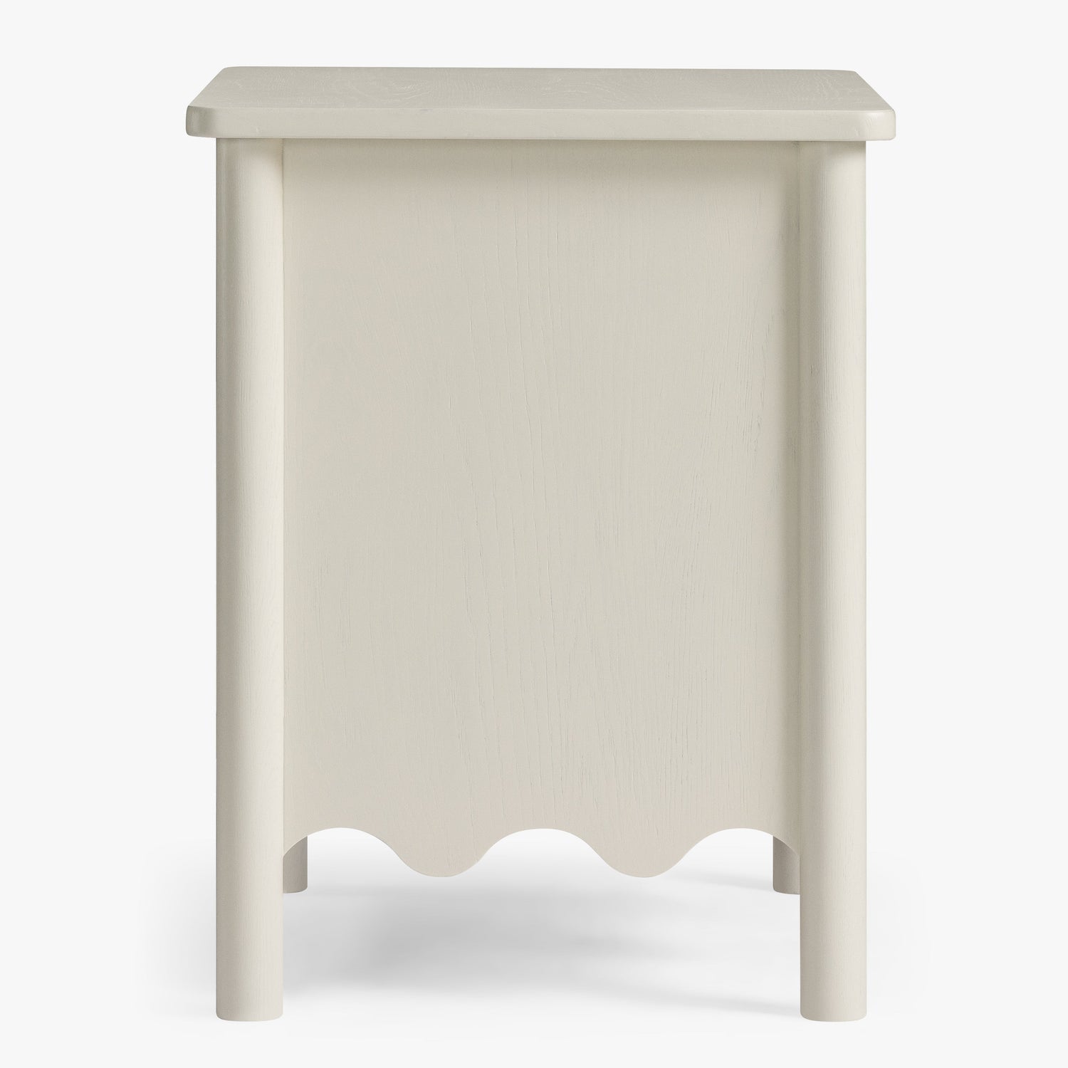 Co. House Designs Onda Cream Oak 1-Drawer Nightstand Set of 2