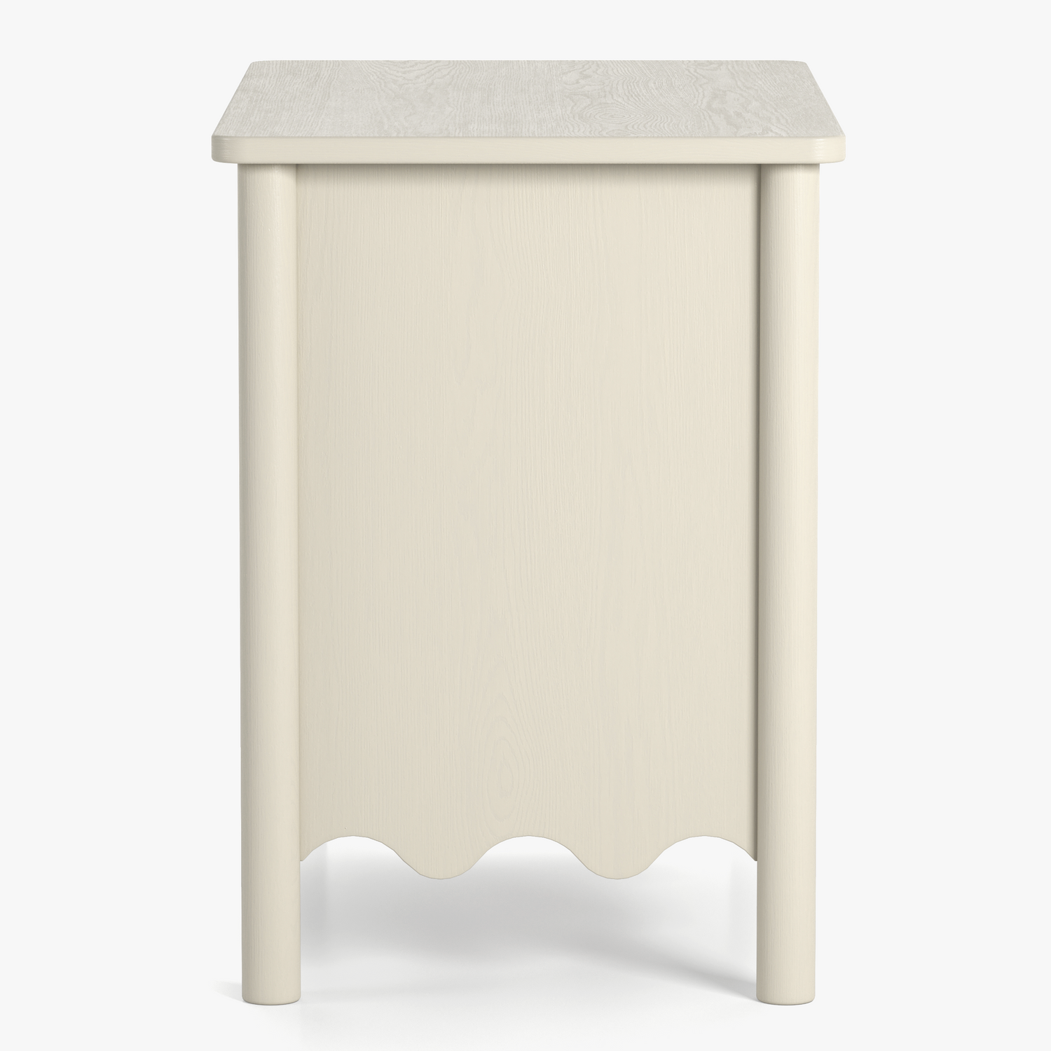 Co. House Designs Onda Cream Oak 3-Drawer Nightstand