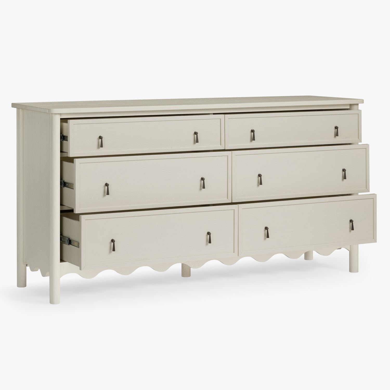 Co. House Designs Onda Cream Oak 6-Drawer Dresser