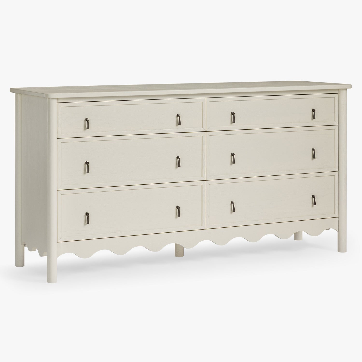 Co. House Designs Onda Cream Oak 6-Drawer Dresser