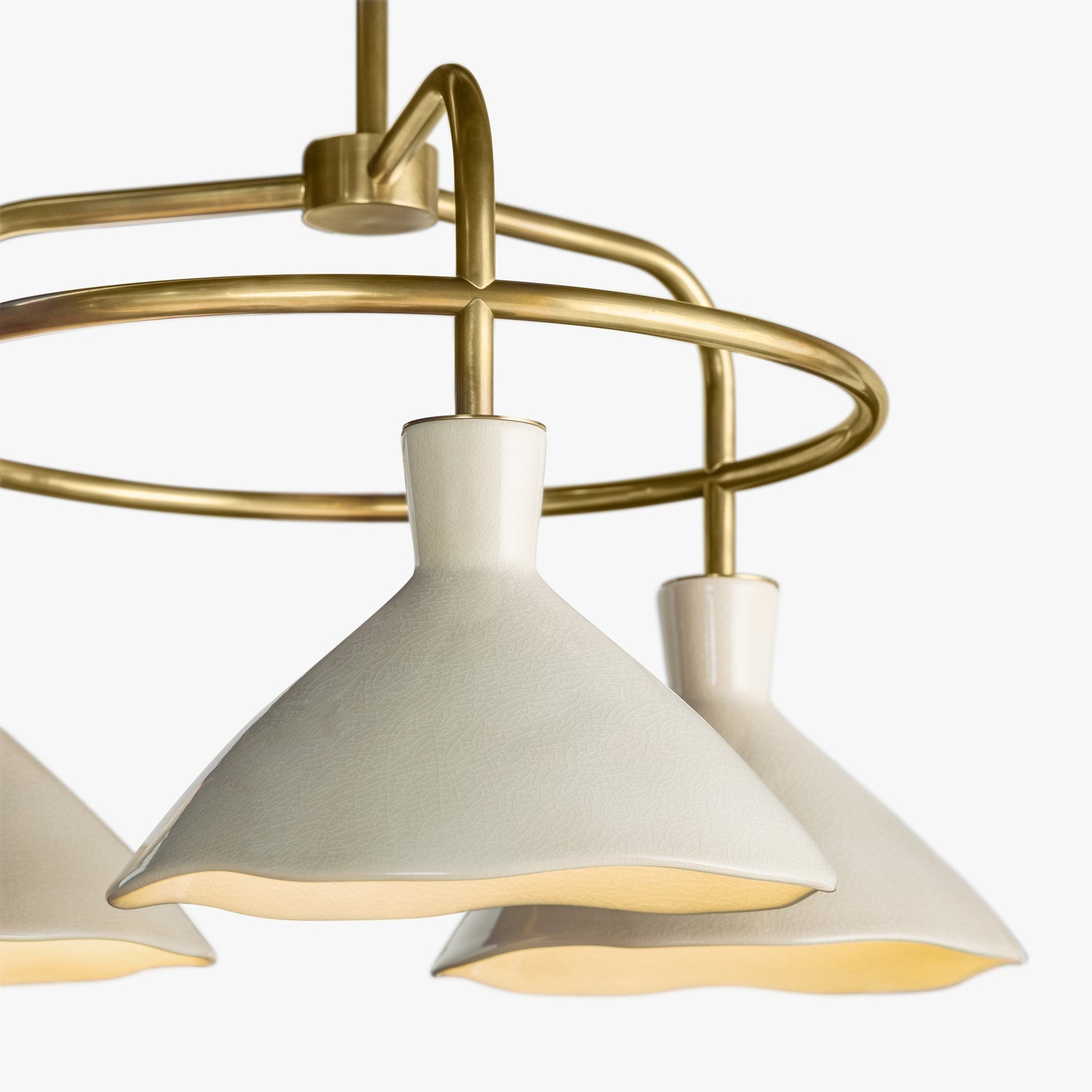MENO HOME x Co. House Designs Dune Cream 3-Light Chandelier