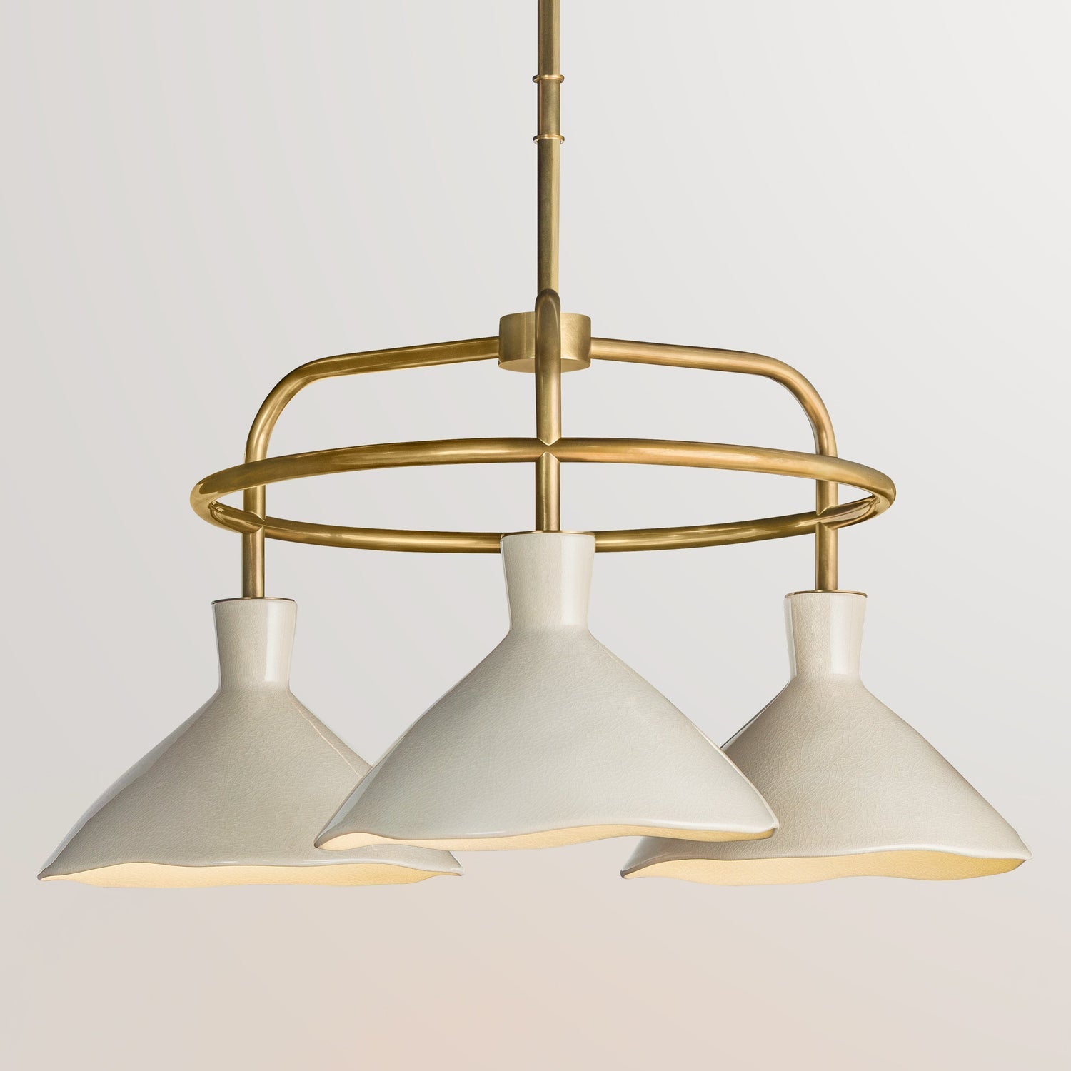MENO HOME x Co. House Designs Dune Cream 3-Light Chandelier