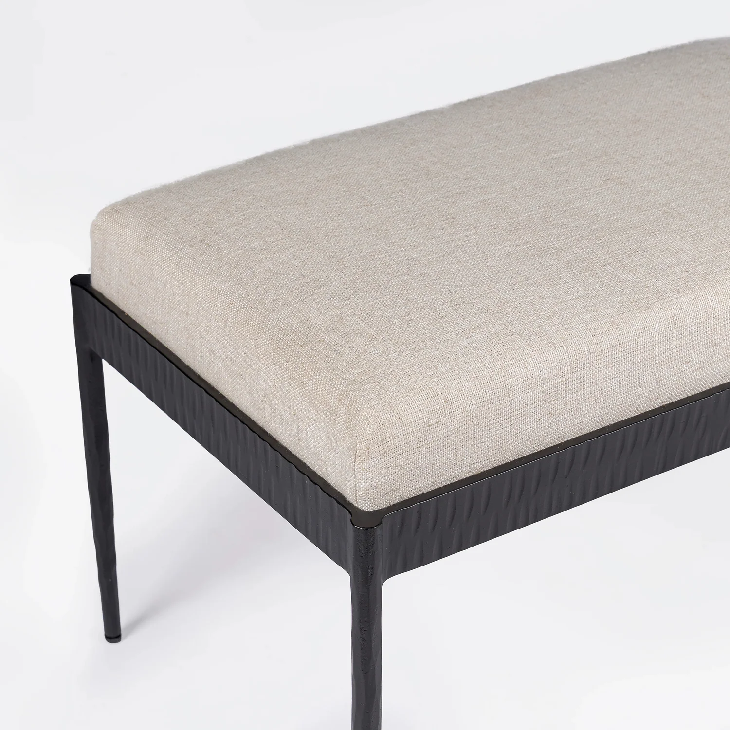 MENO HOME x Co. House Designs Ferra Natural Hammered Ottoman