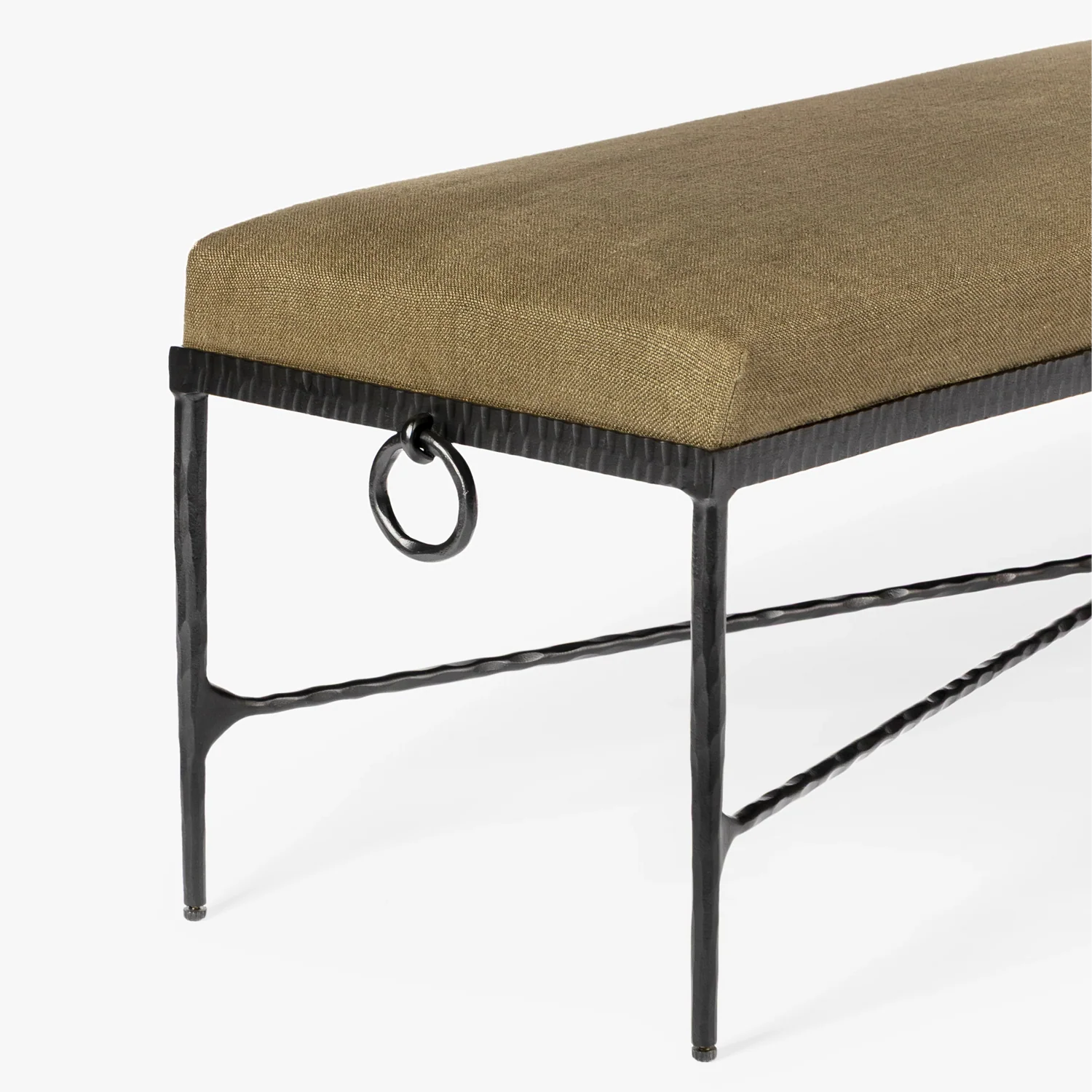 MENO HOME x Co. House Designs Loam Olive Hammered Bench