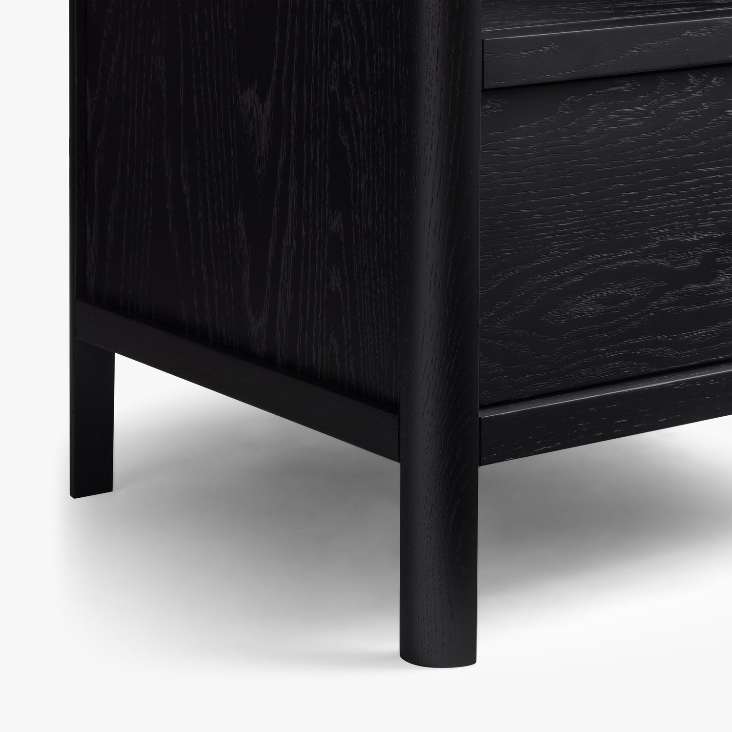 Co. House Designs Cali Oak Black Nightstand Set of 2