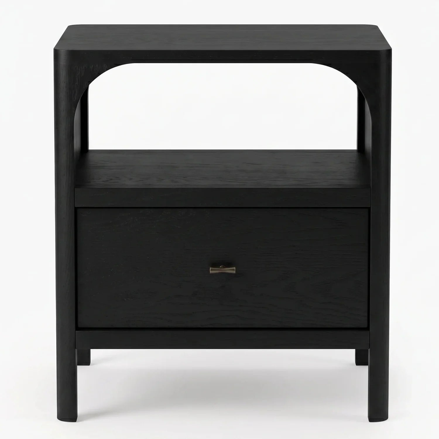Co. House Designs Cali Oak Black Nightstand Set of 2
