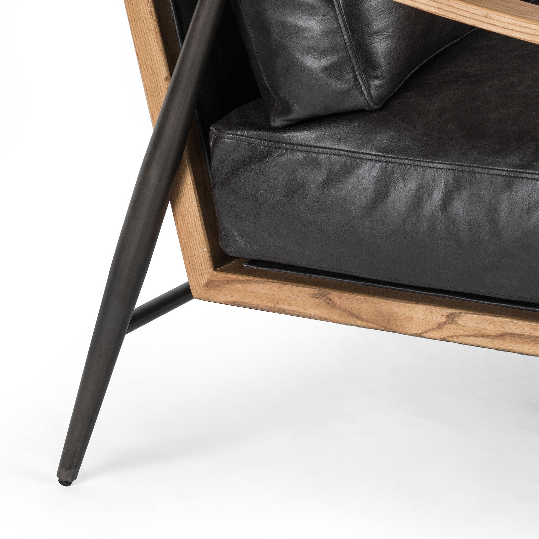 Four Hands Kennedy Sonoma Black Chair close-up detail 3