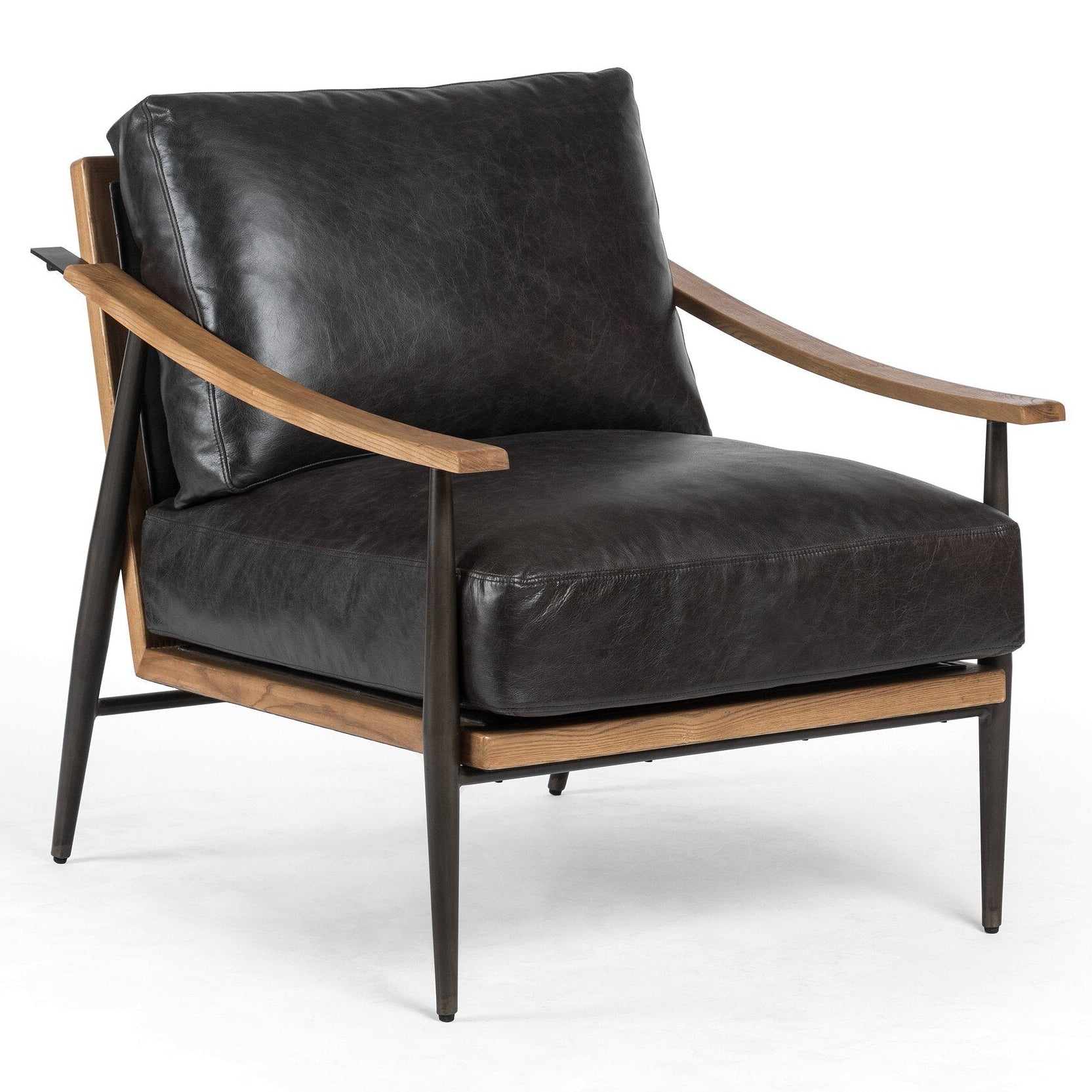 Four Hands Kennedy Sonoma Black Chair styled view