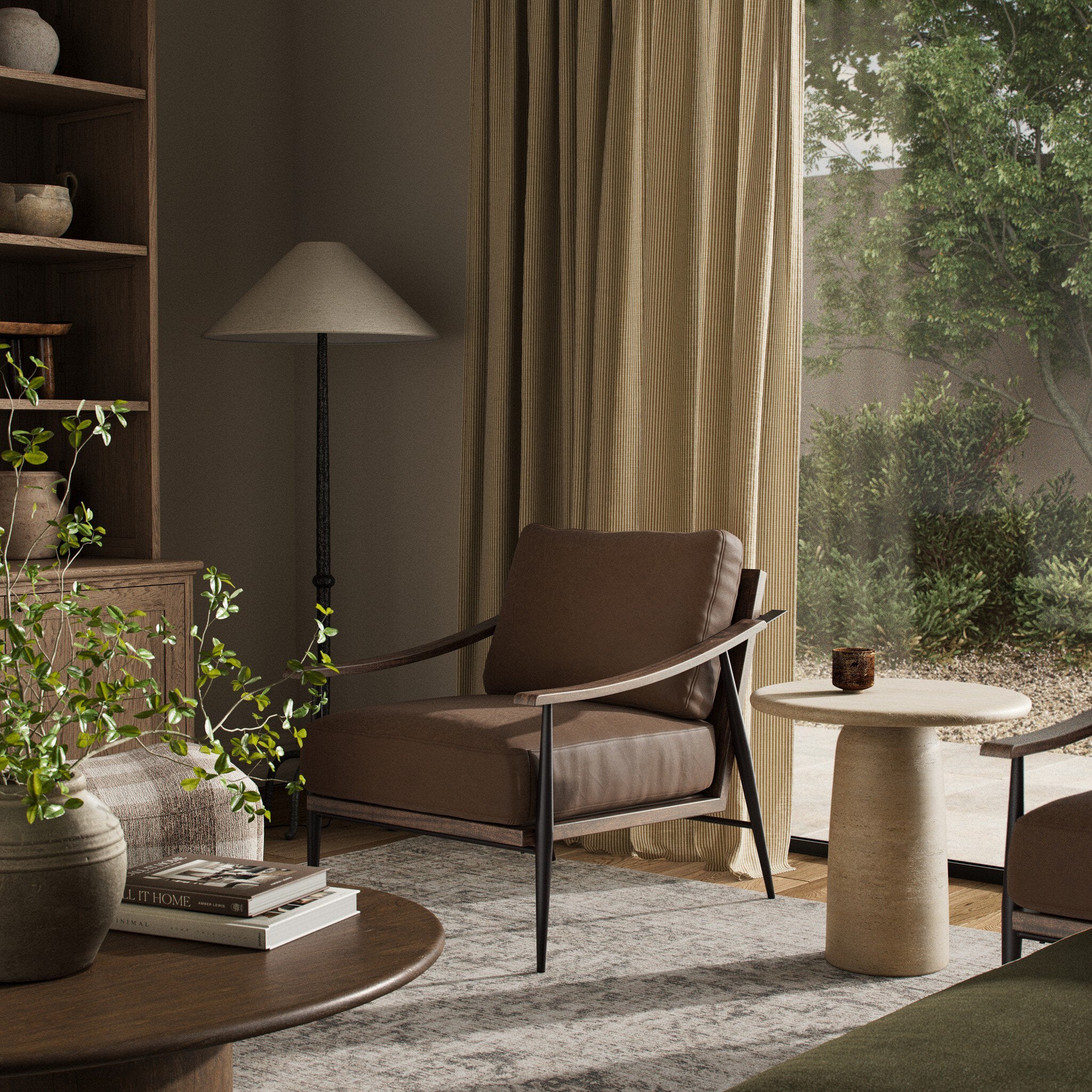 Four Hands Kennedy Maestro Cigar Chair in a styled room setting