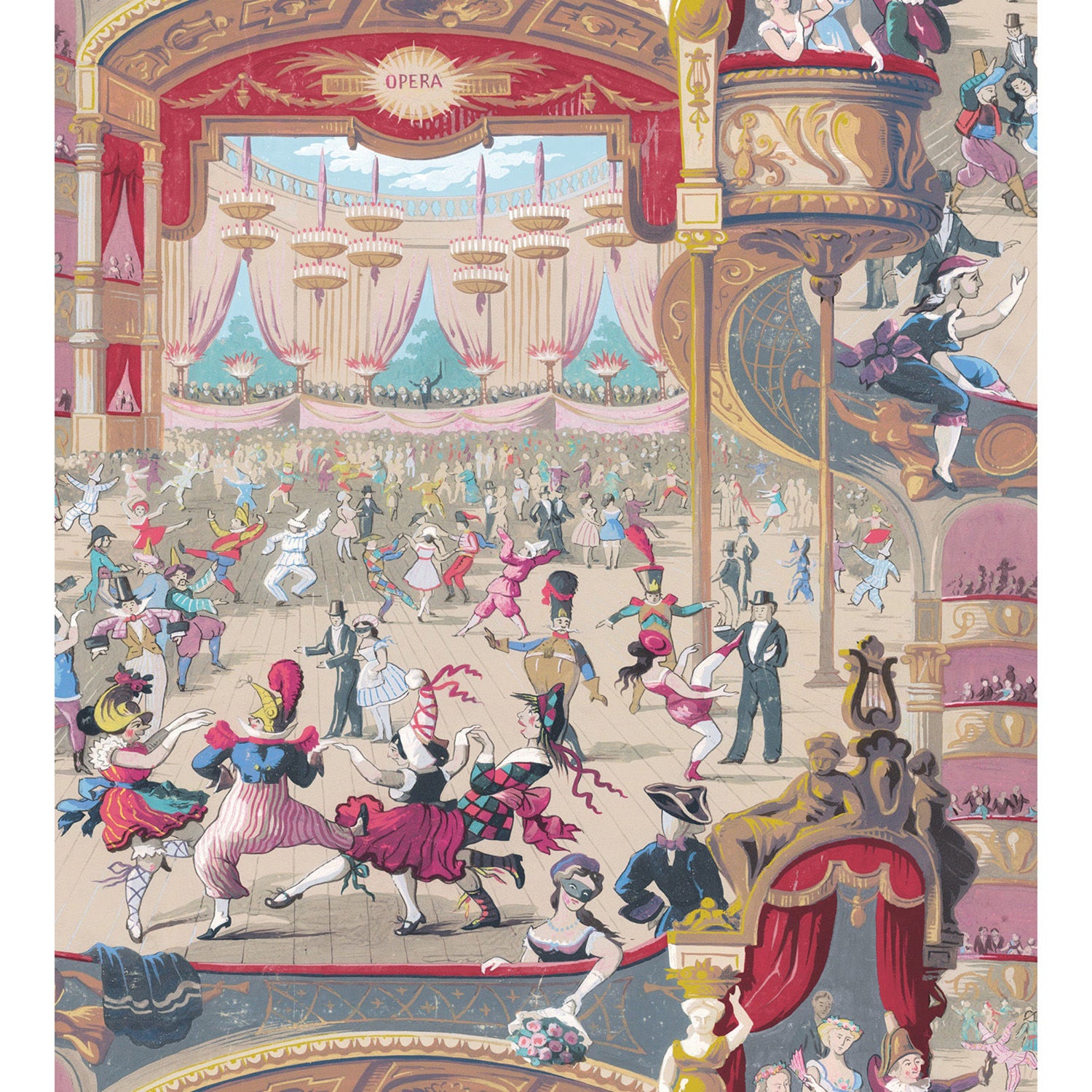 Cole & Son Whimsical Cabaret Wallpaper