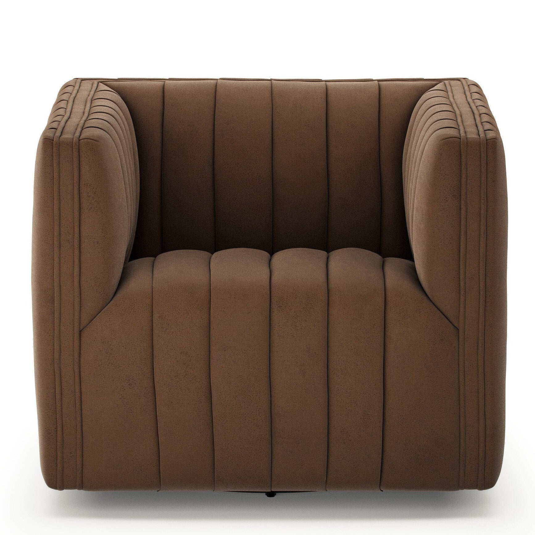 Four Hands Augustine Maestro Cigar Swivel Chair front view