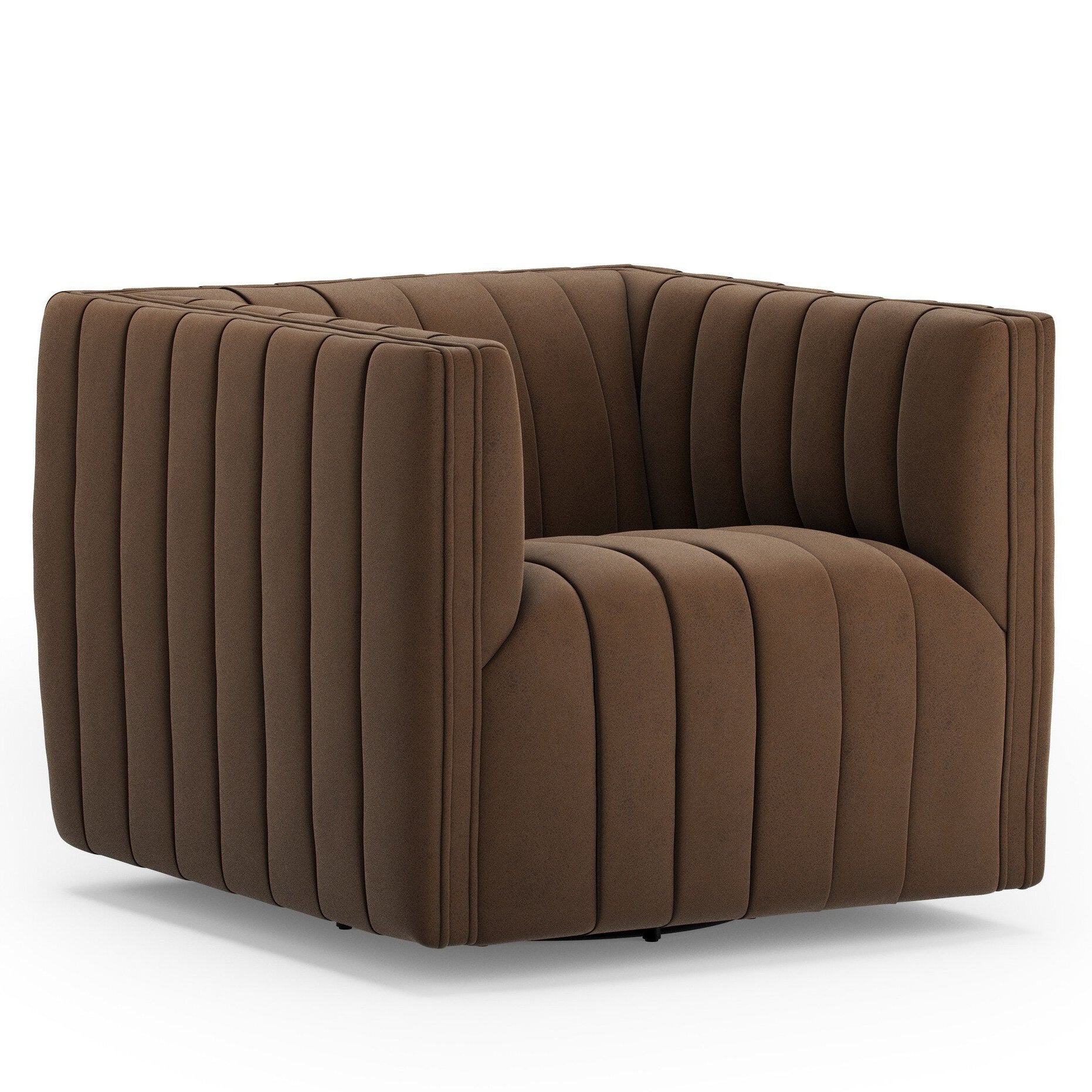 Four Hands Augustine Maestro Cigar Swivel Chair styled view