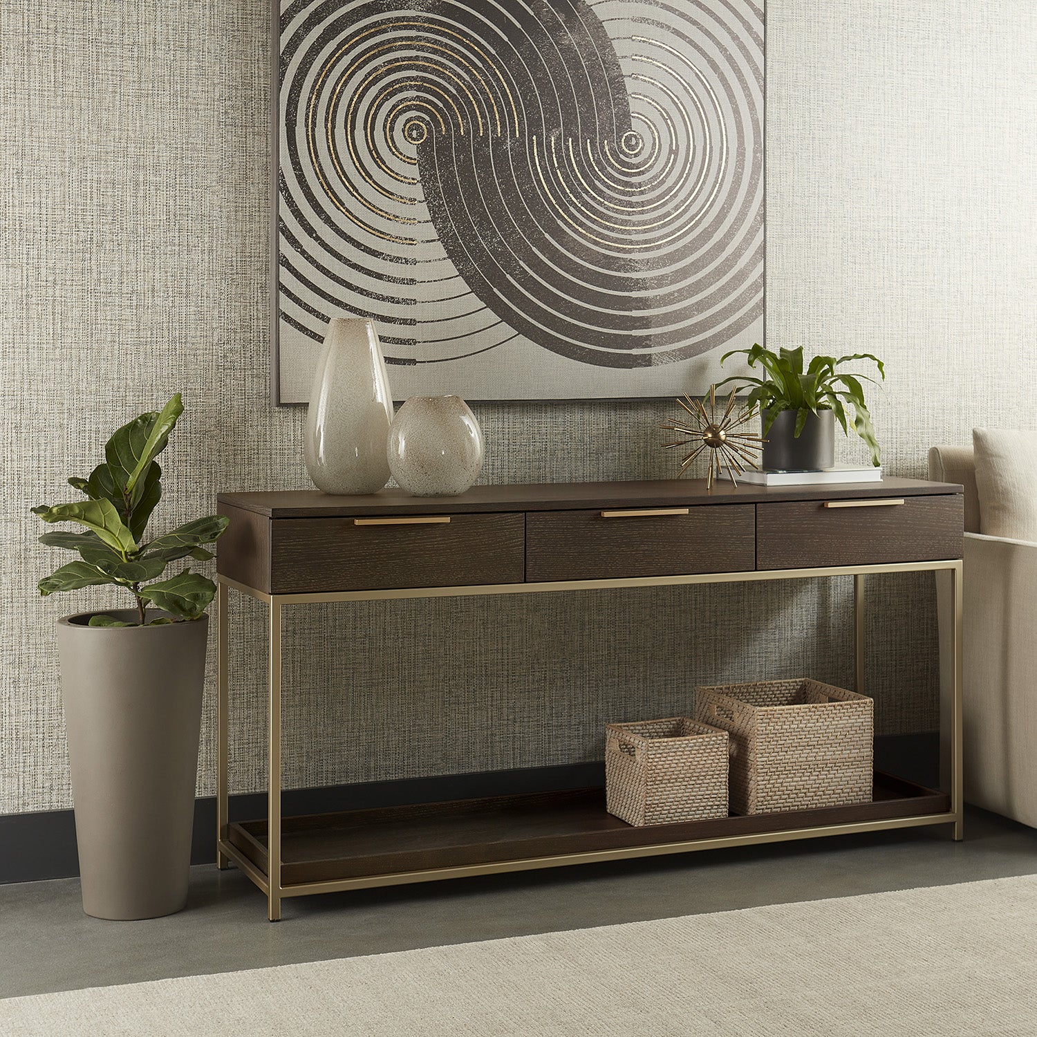 Sunpan Rebel Drawer Console Table
