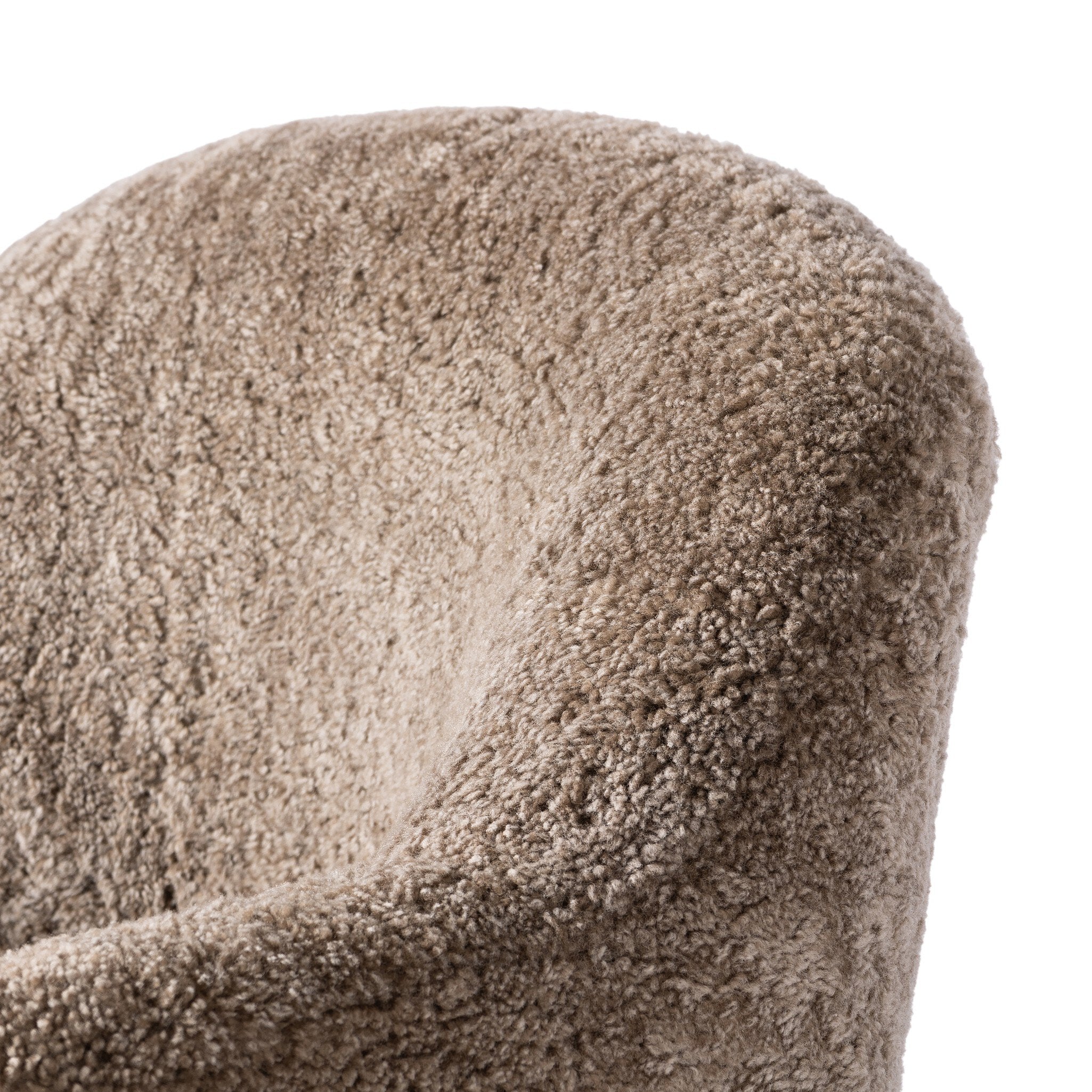 Four Hands Aurora Taupe Shearling Swivel Chair - detail 1