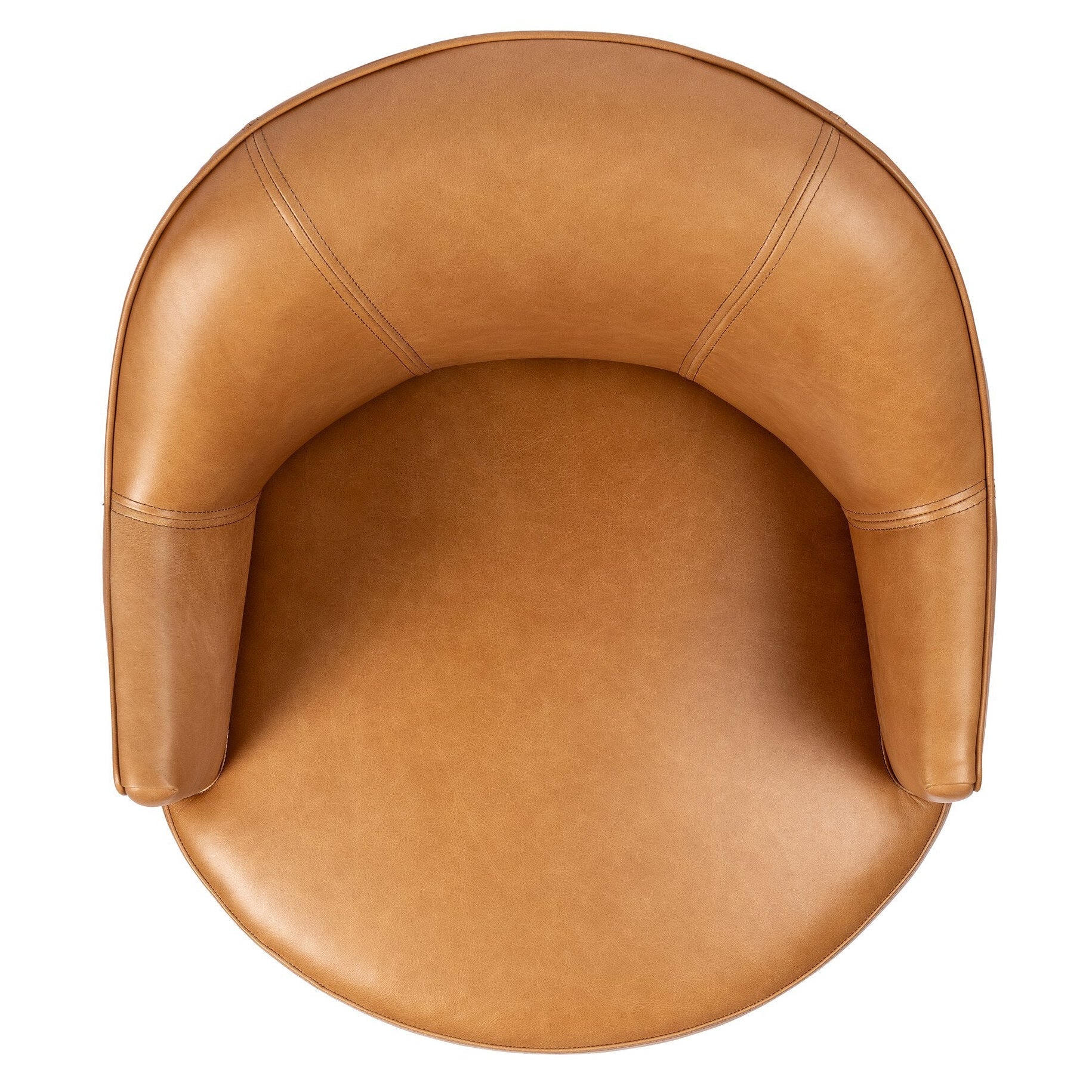 Four Hands Aurora Sonoma Butterscotch Swivel Chair - top-down view