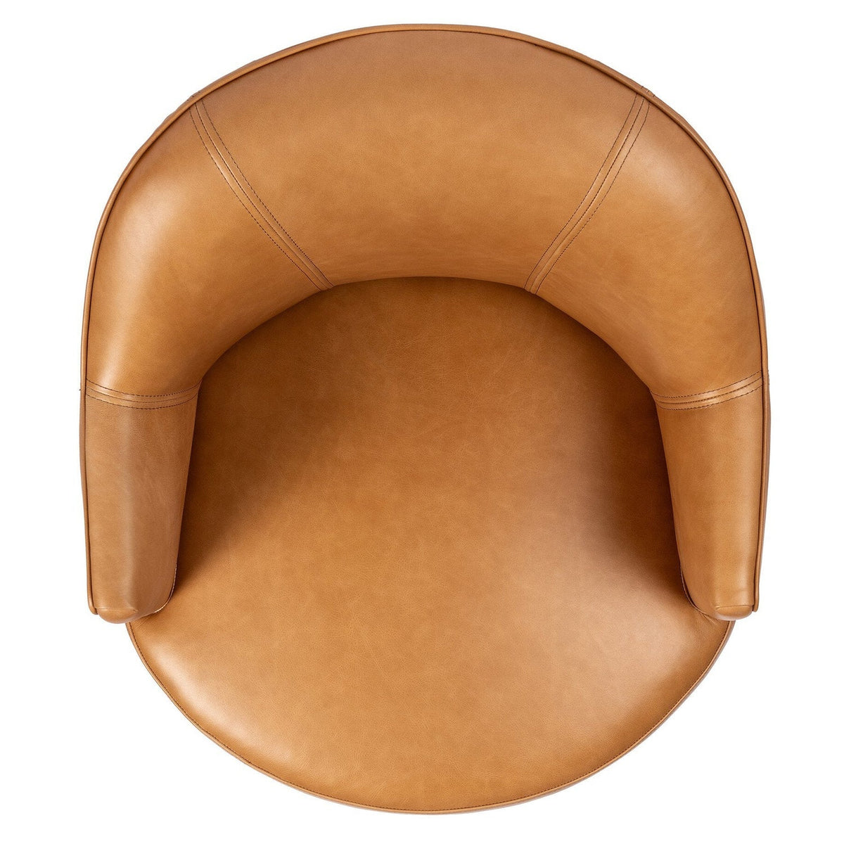 Four Hands Aurora Sonoma Butterscotch Swivel Chair - top-down view