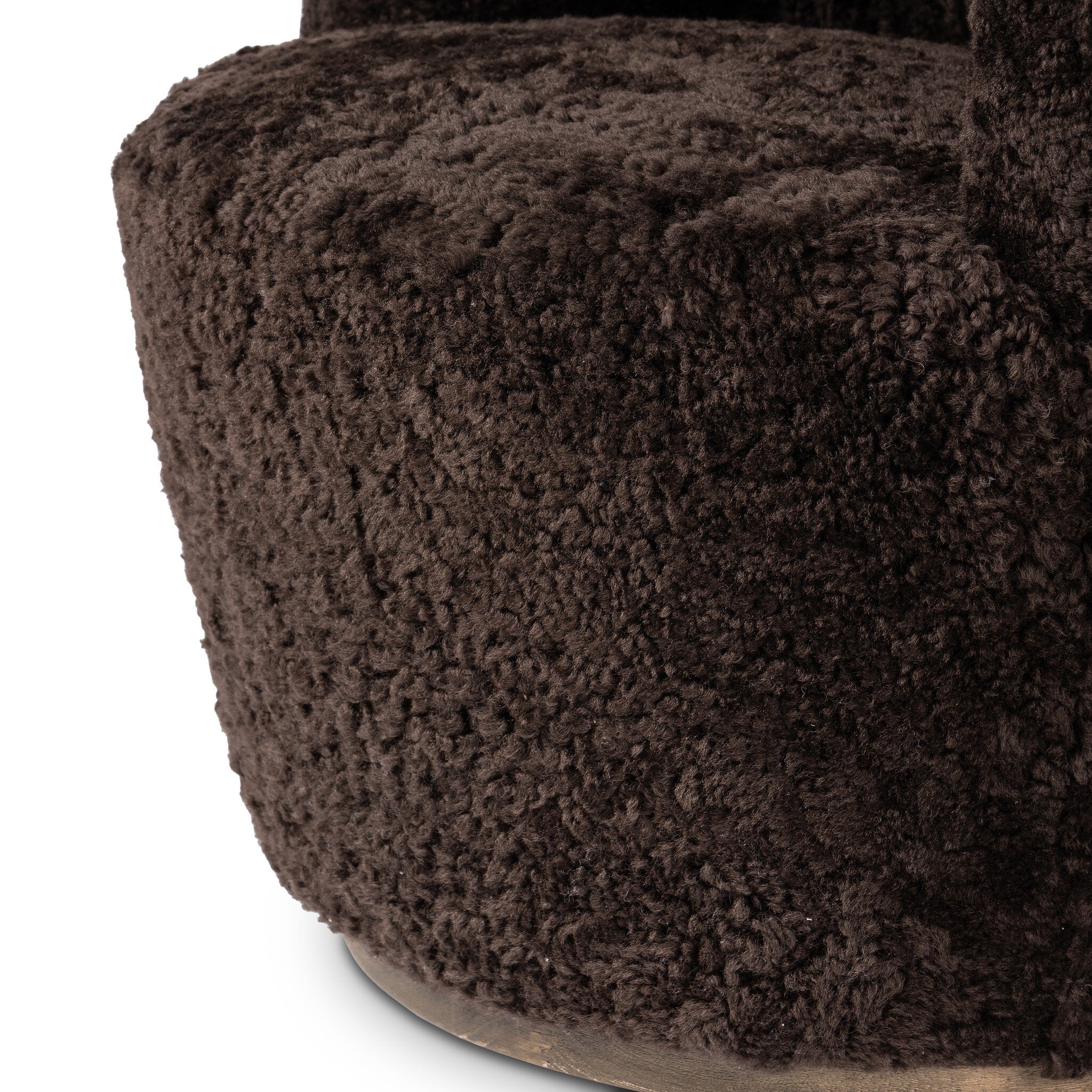 Four Hands Aurora Cocoa Shearling Swivel Chair - detail 7