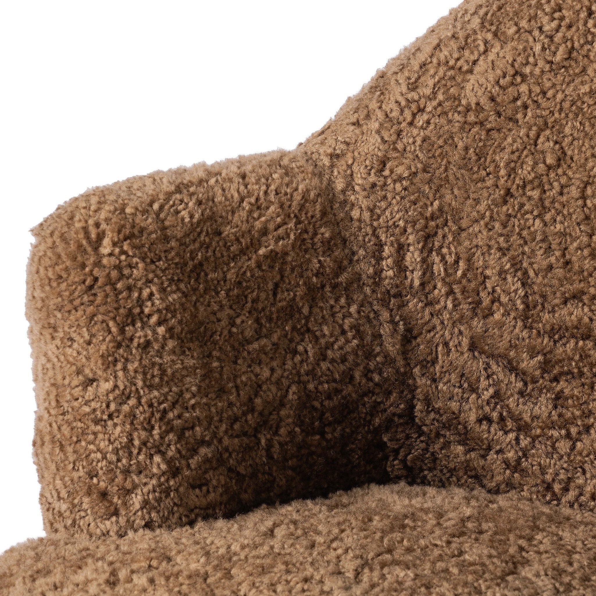 Four Hands Aurora Amber Shearling Swivel Chair - detail 6