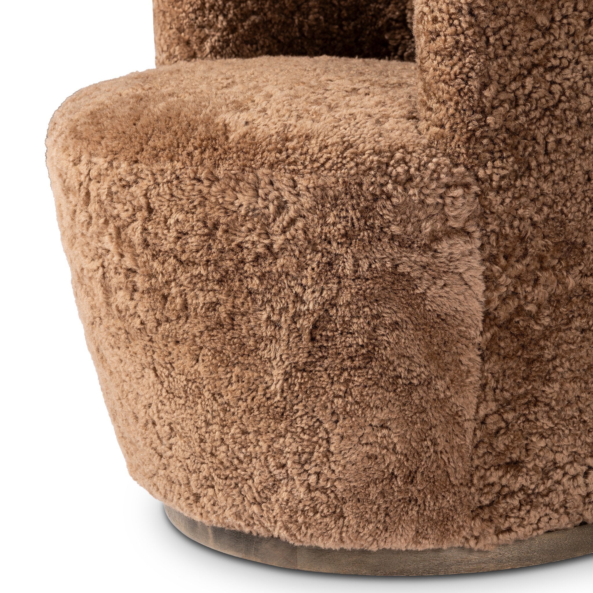 Four Hands Aurora Amber Shearling Swivel Chair - detail 7