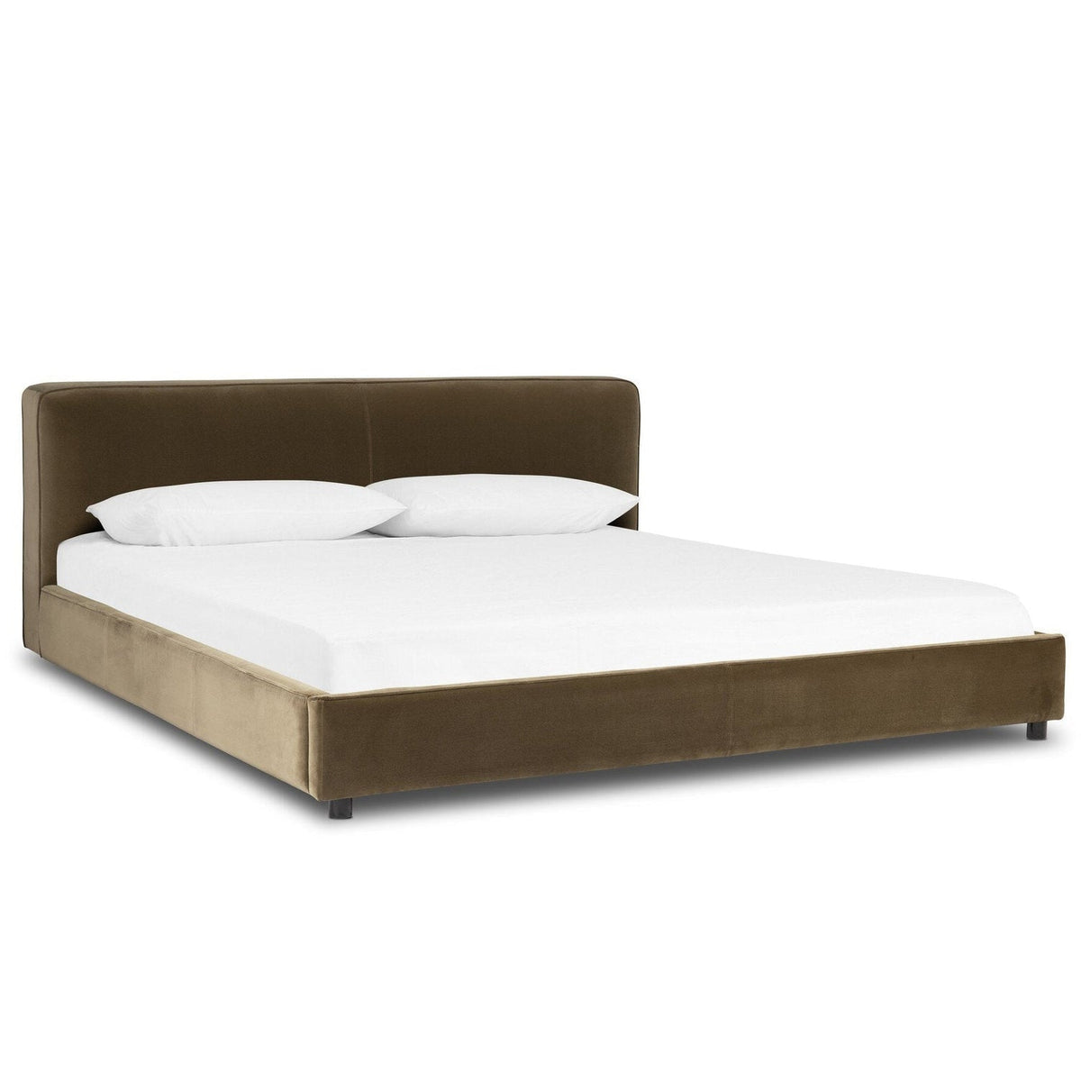Four Hands Aidan Surrey Olive Bed - styled view