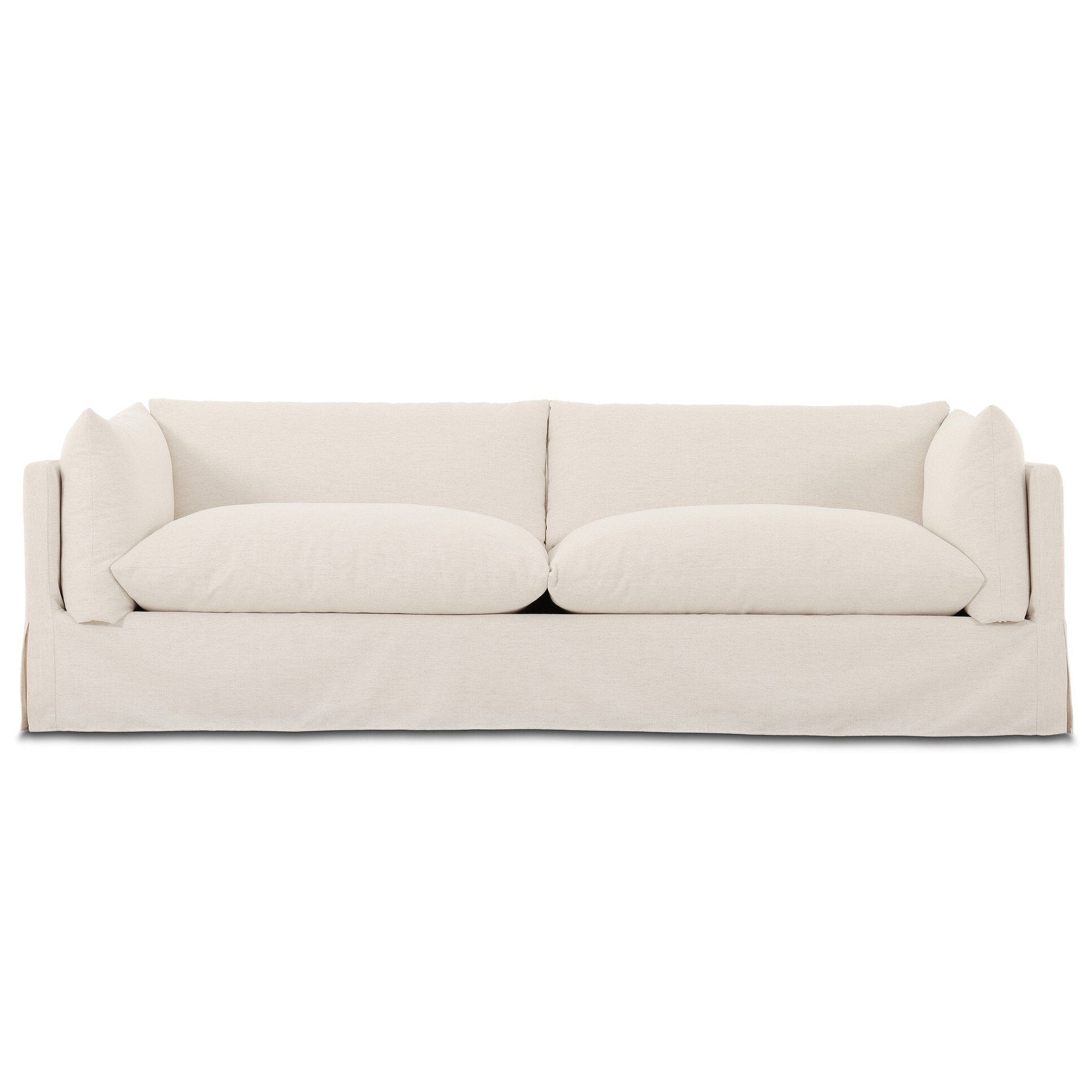 Four Hands Habitat Crypton Nomad Snow 96in Sofa - front view