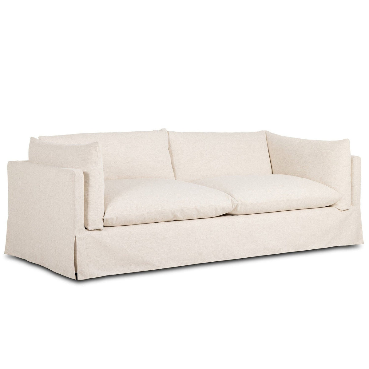 Four Hands Habitat Crypton Nomad Snow 90in Sofa - styled view
