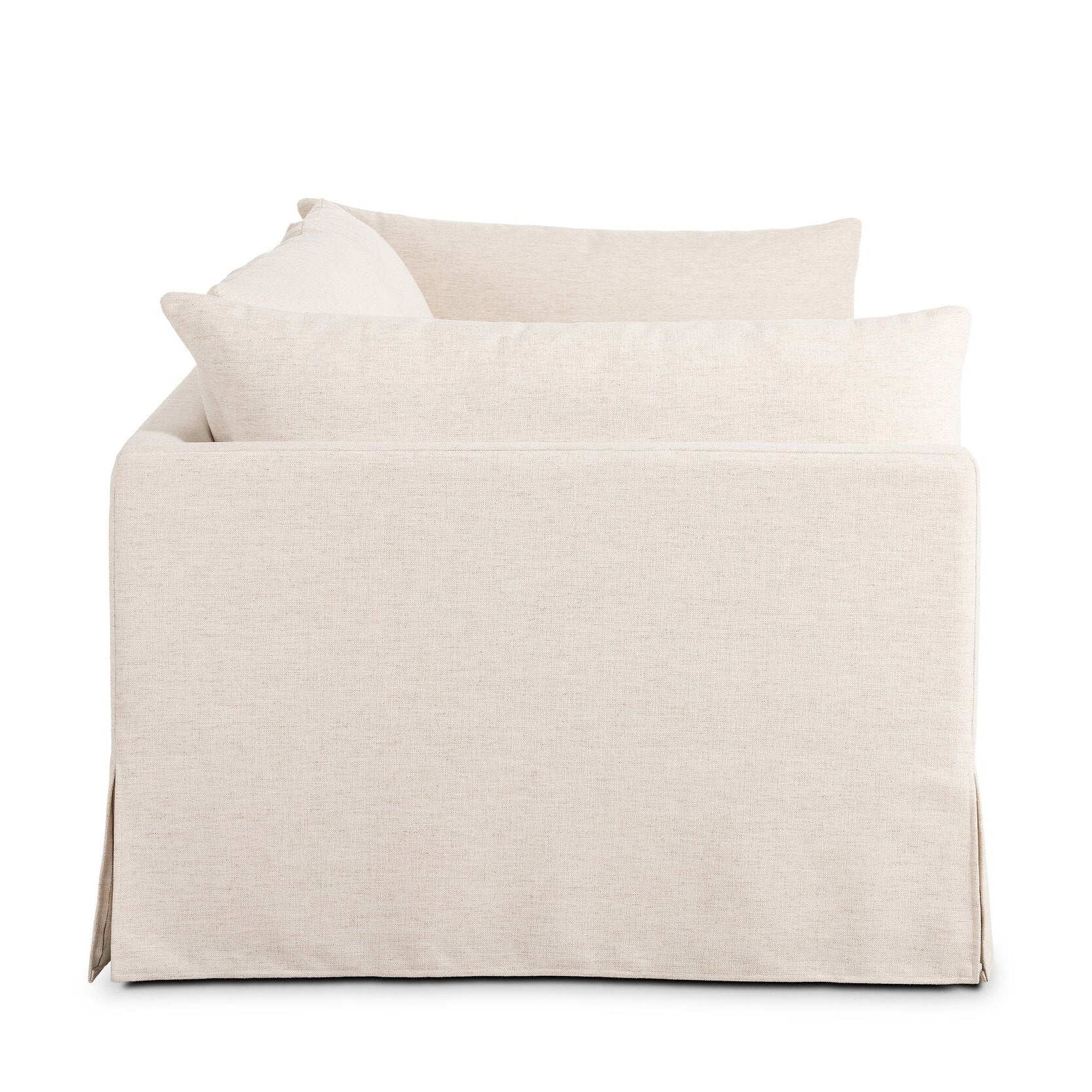 Four Hands Habitat Crypton Nomad Snow 90in Sofa - side view