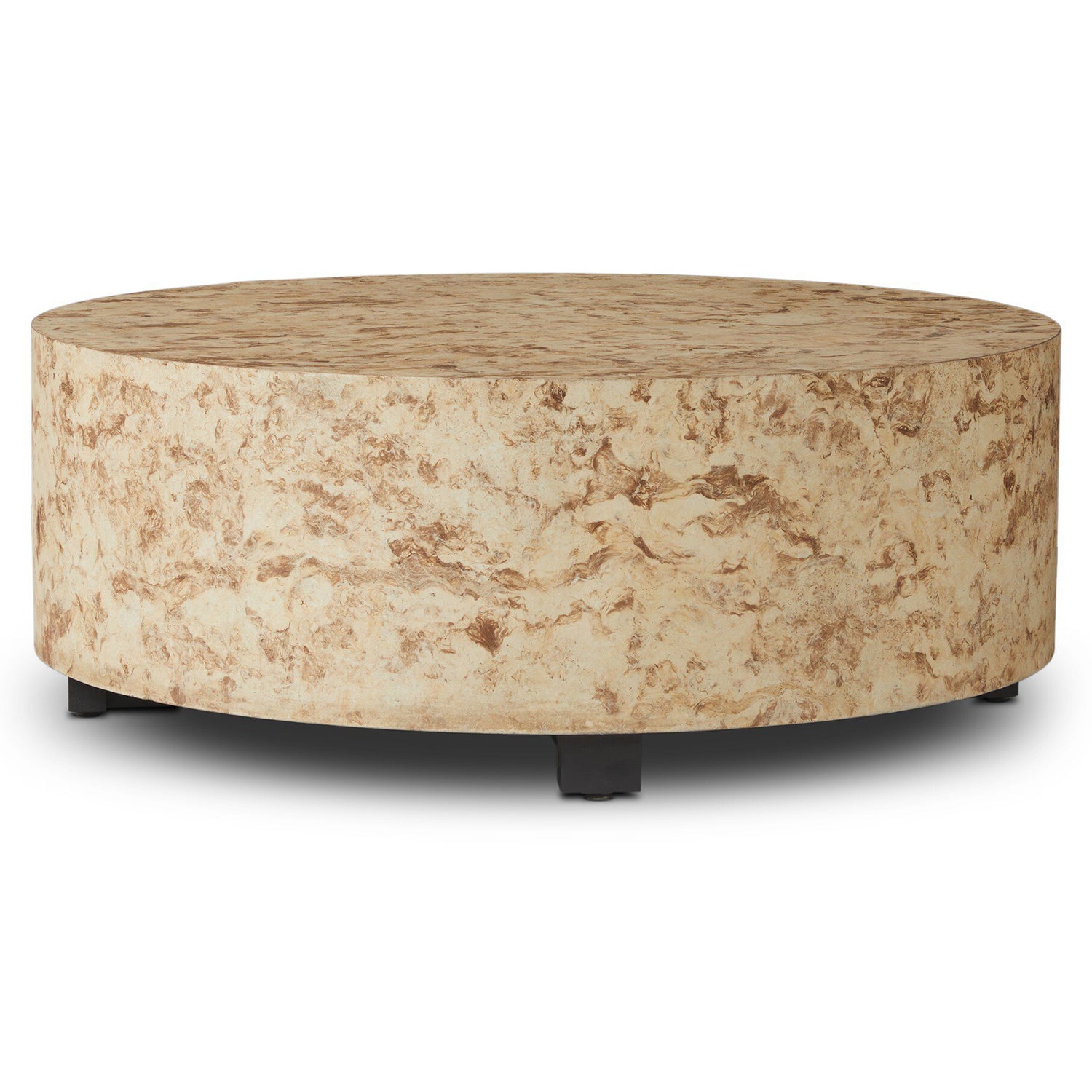 Four Hands Hudson Bark Round Coffee Table