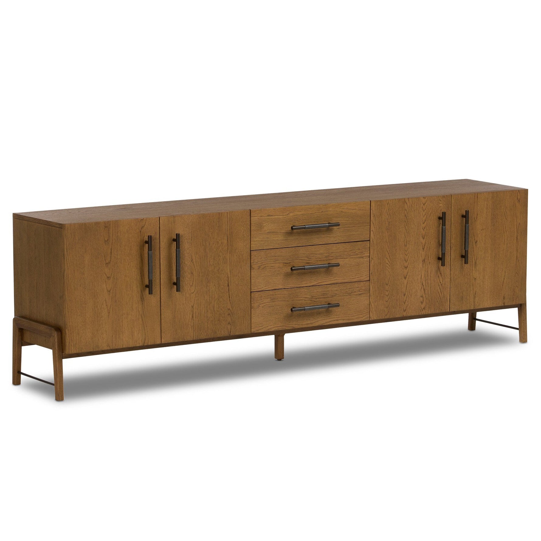 Four Hands Rosedale Chaps Ebony Media Console - styled view