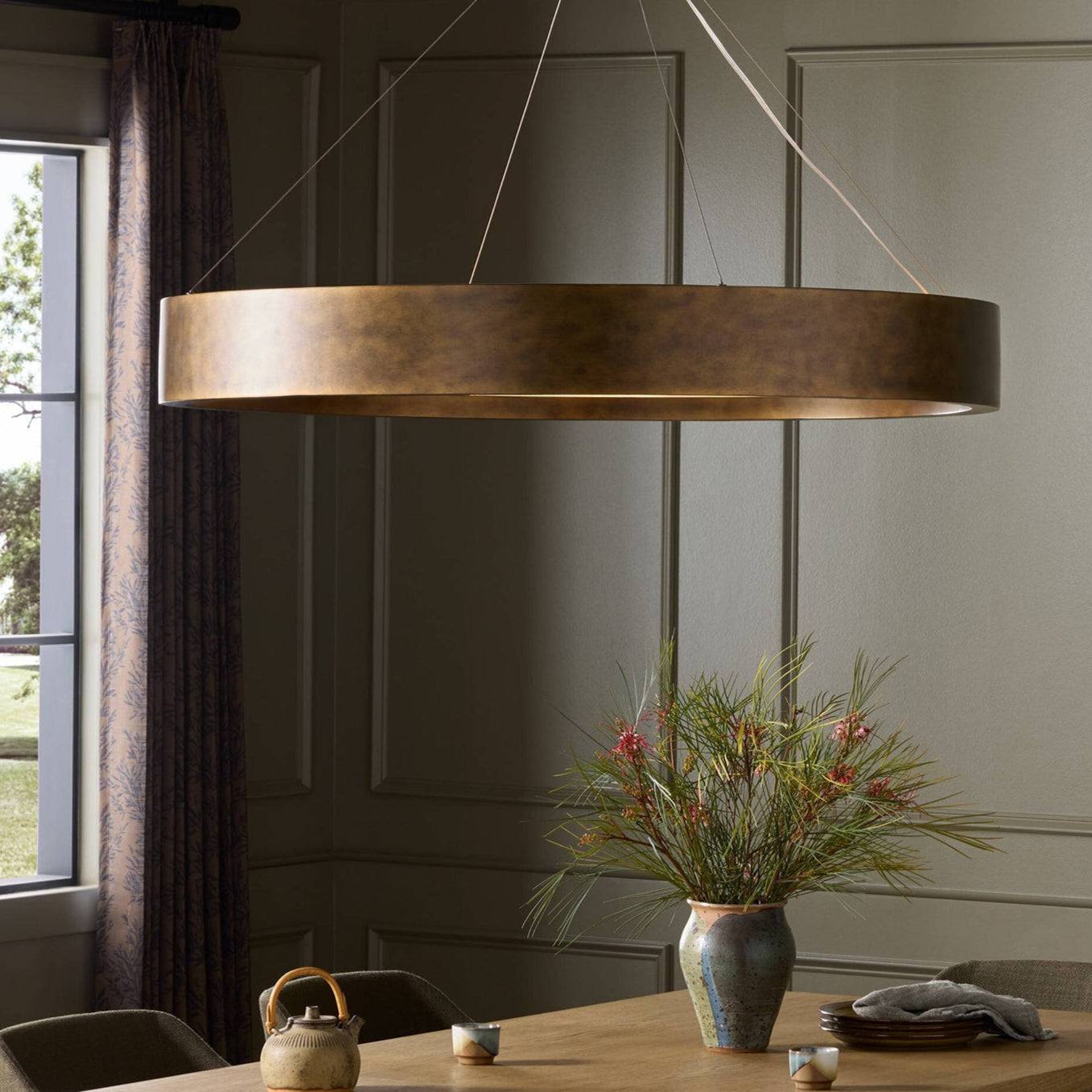 Four Hands Baum Brass Chandelier