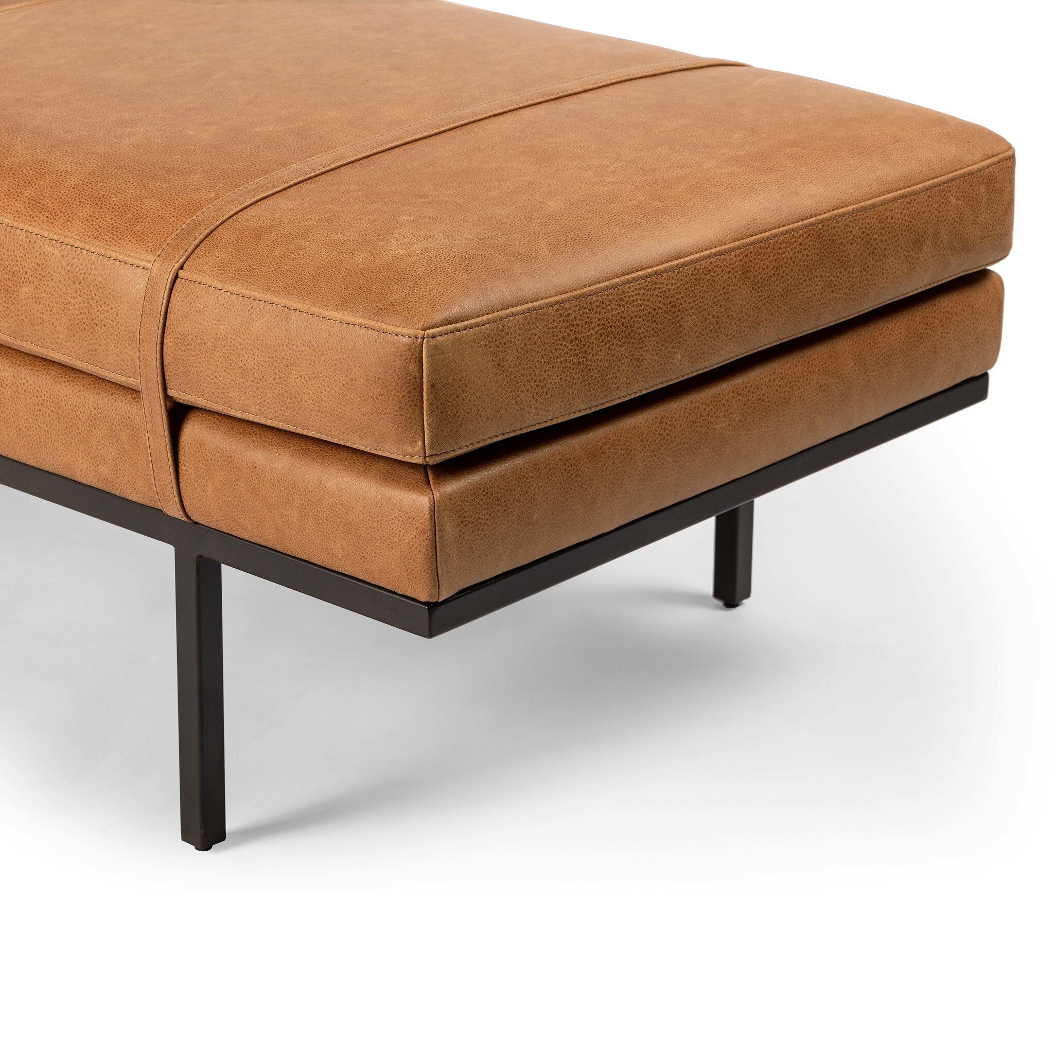Four Hands Harris Palermo Cognac Accent Bench - detail 2