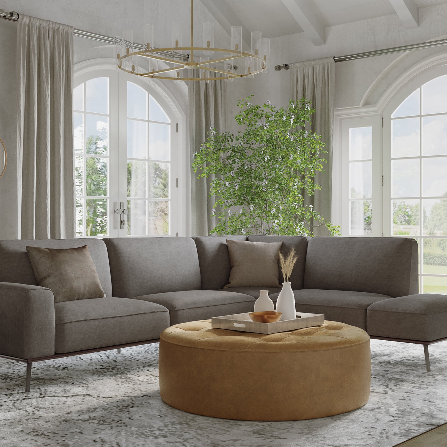 Sunpan Nilda Ottoman