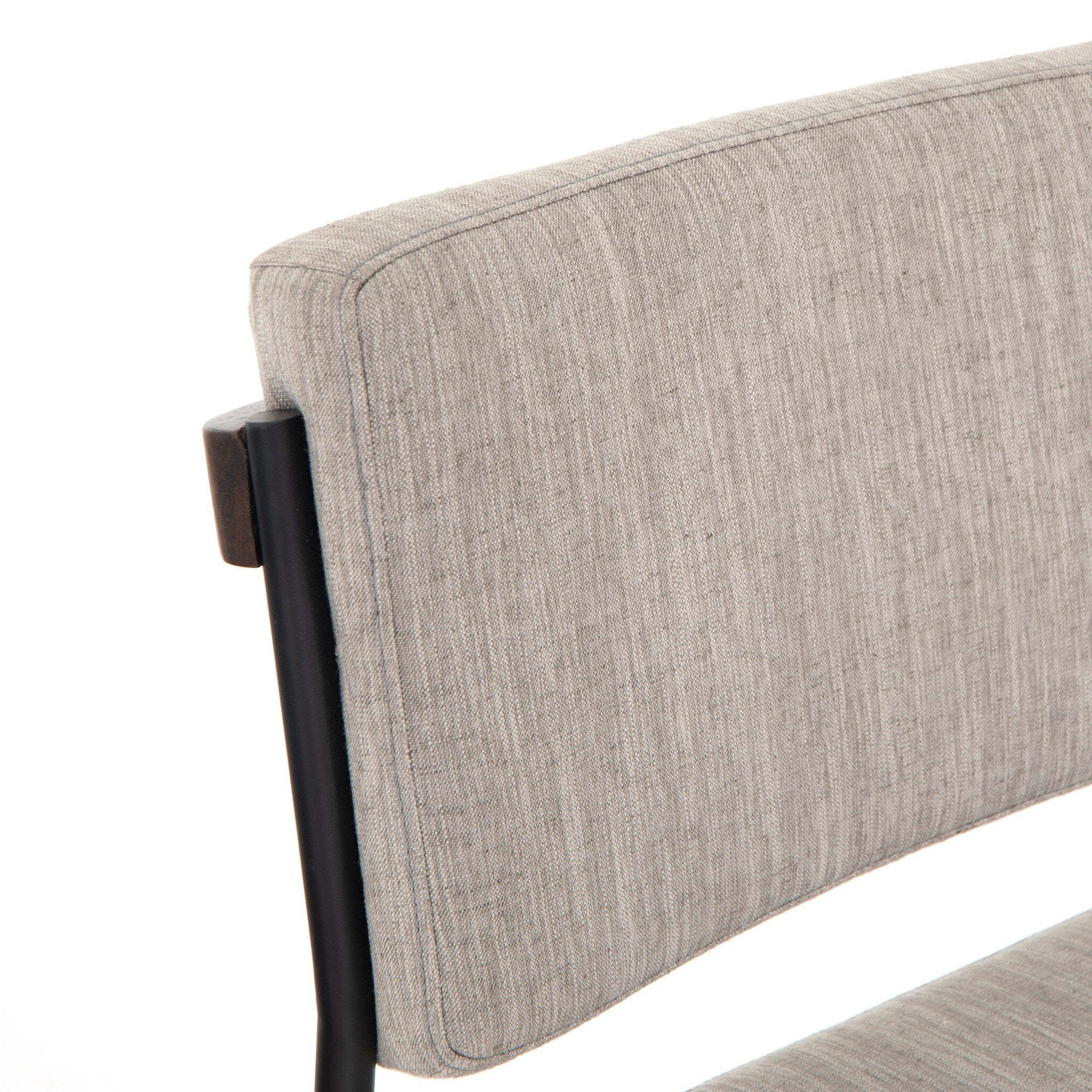 Four Hands Benton Savile Flannel Dining Chair construction close-up