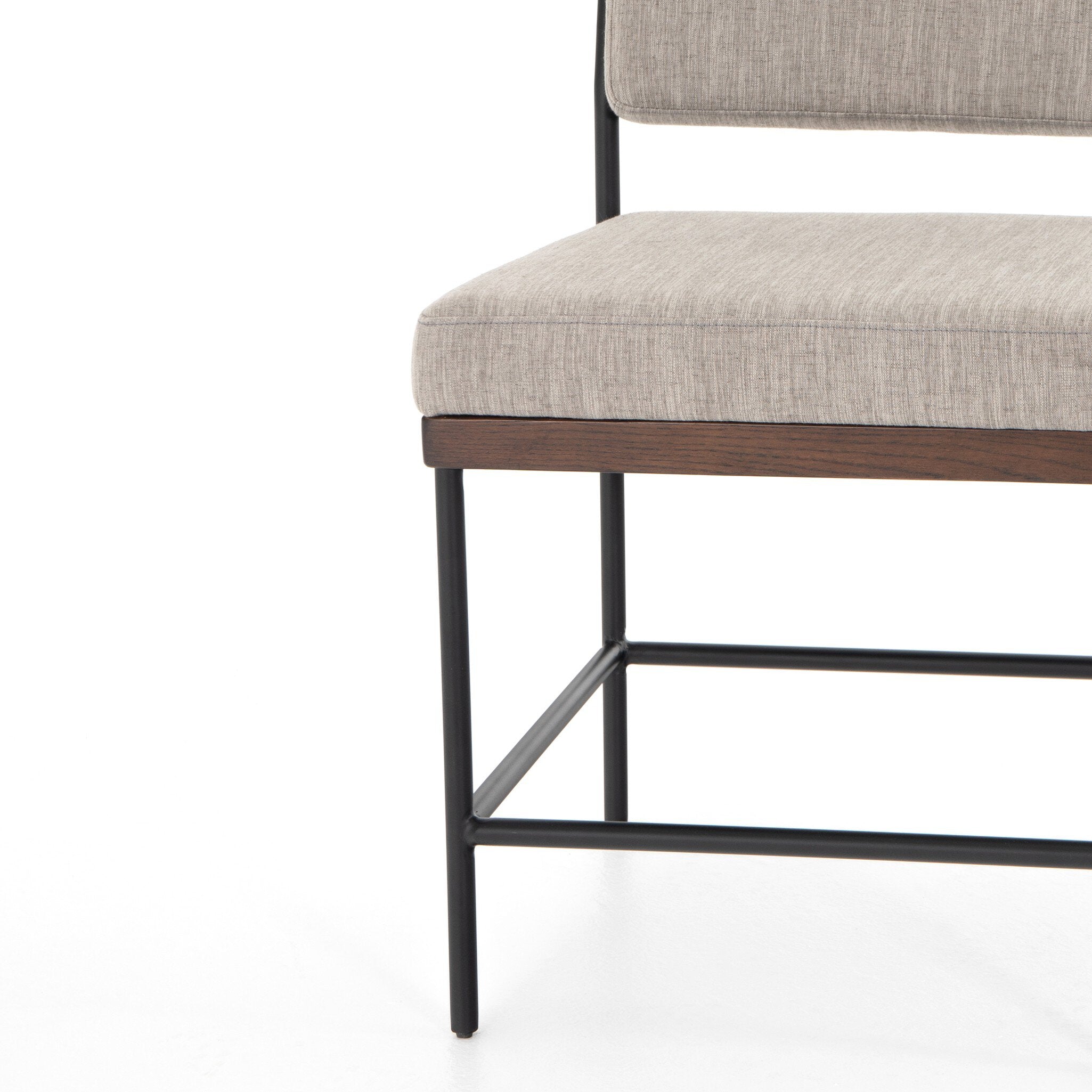 Four Hands Benton Savile Flannel Dining Chair craftsmanship close-up
