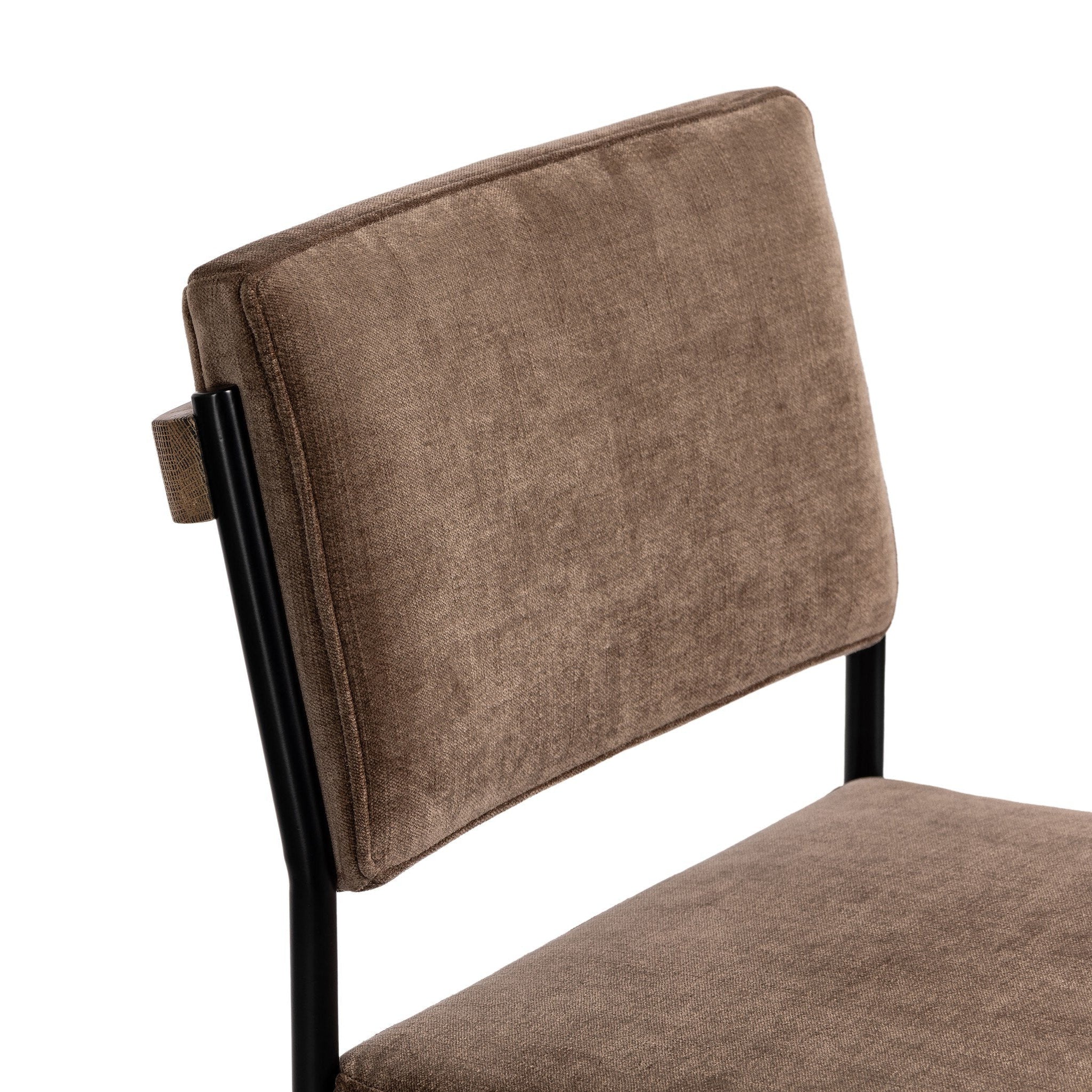 Four Hands Benton Altair Mushroom Dining Chair close-up detail