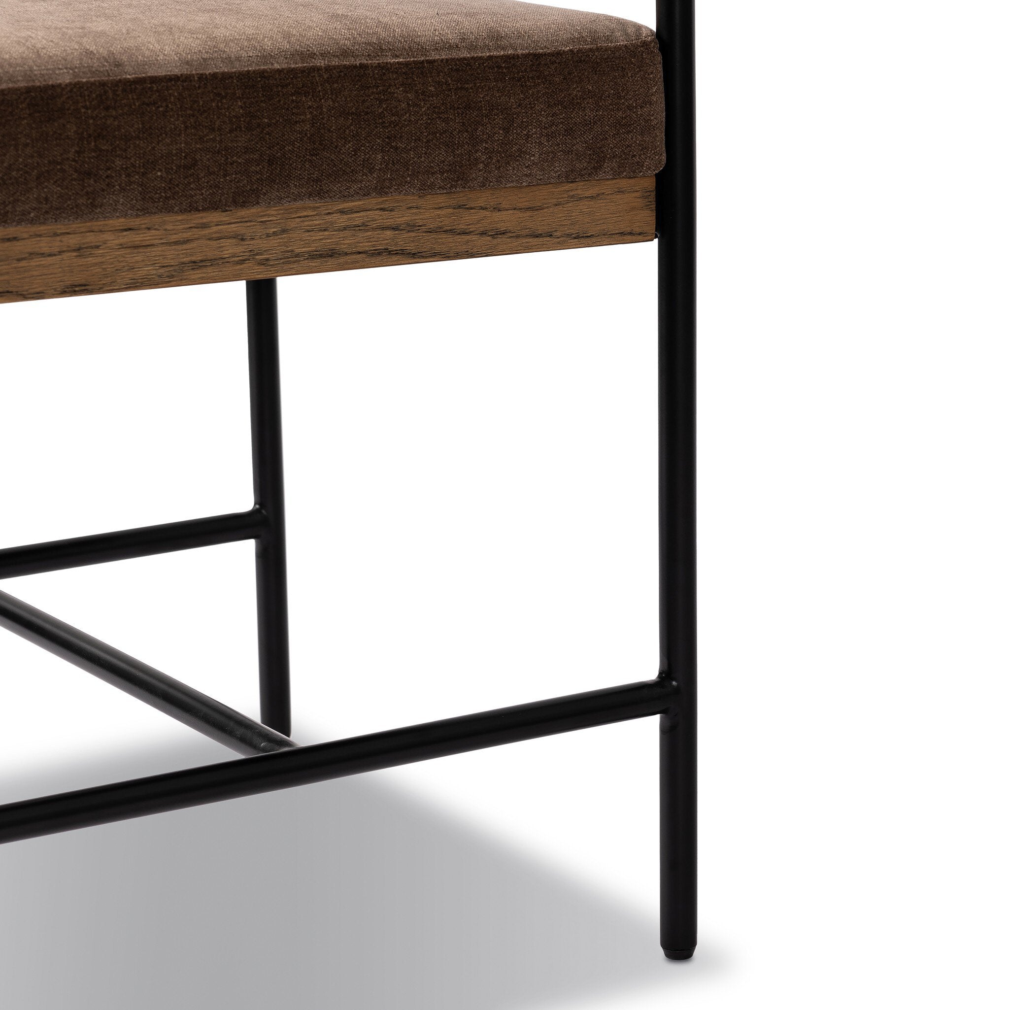 Four Hands Benton Altair Mushroom Dining Chair material close-up
