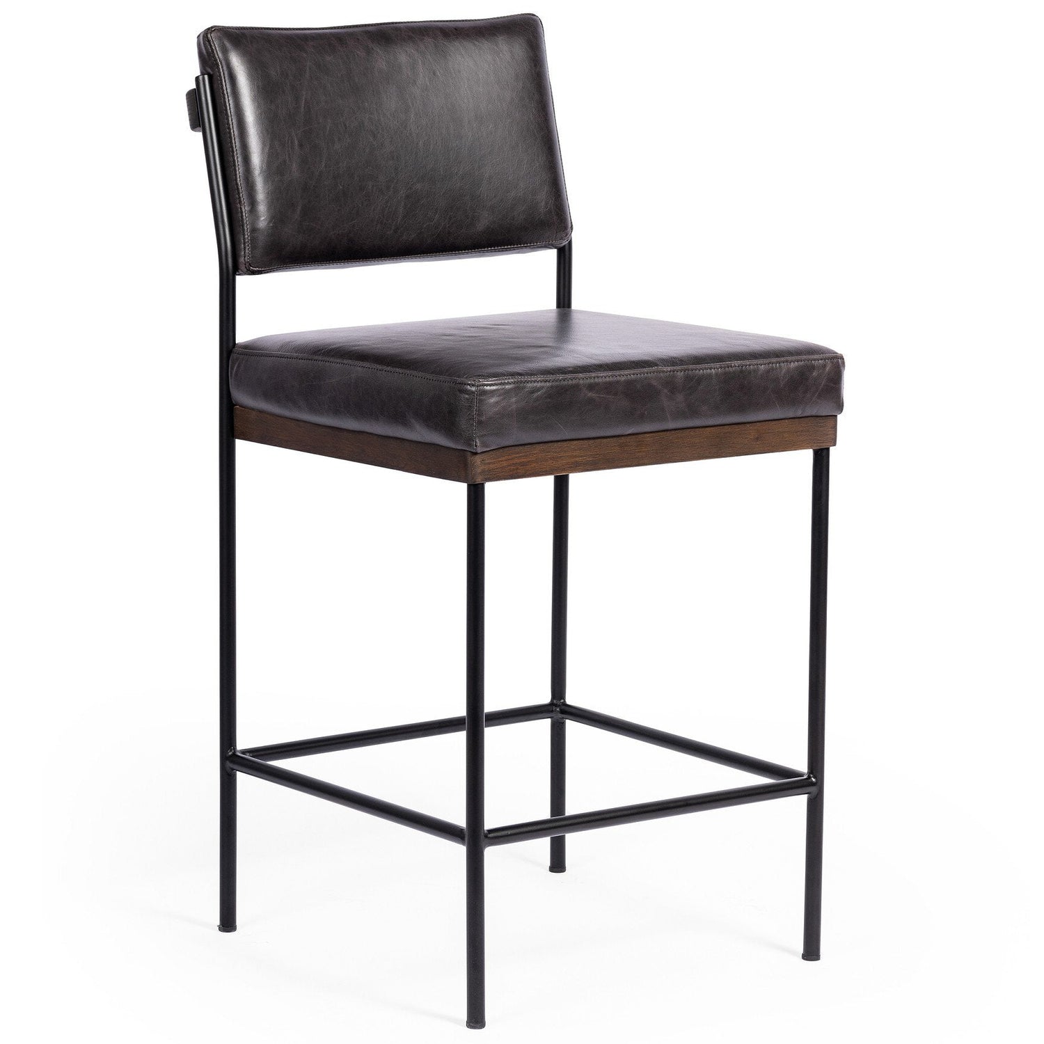 Four Hands Benton Sonoma Black Bar Stool in Sonoma Black
