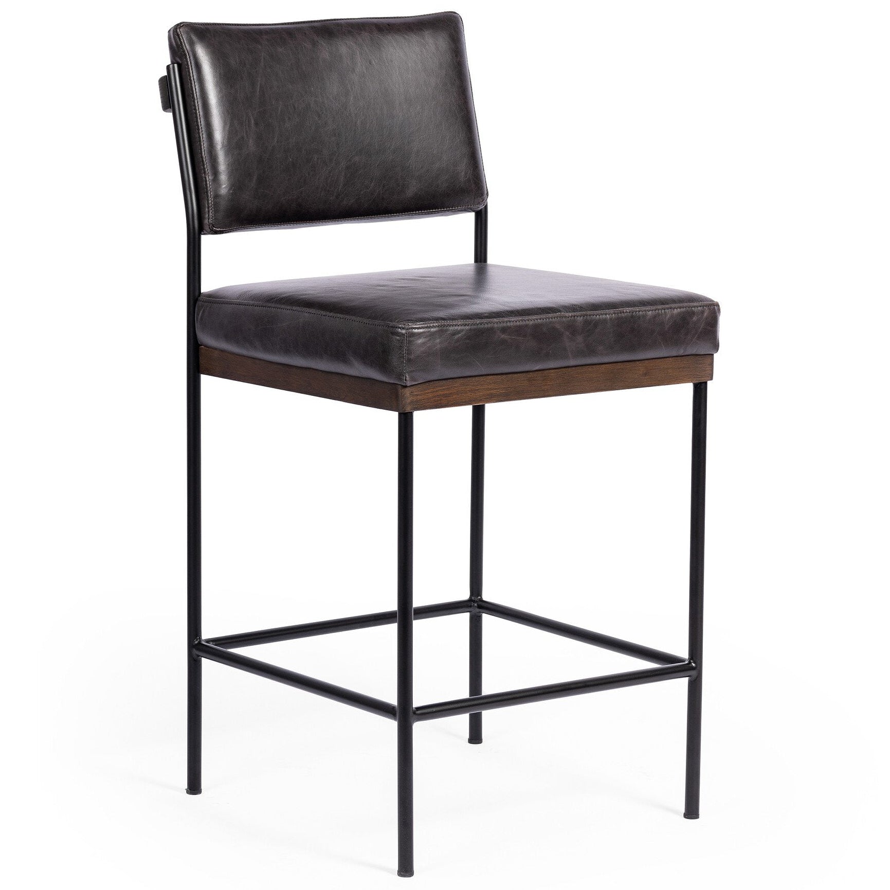 Four Hands Benton Sonoma Black Bar Stool in Sonoma Black